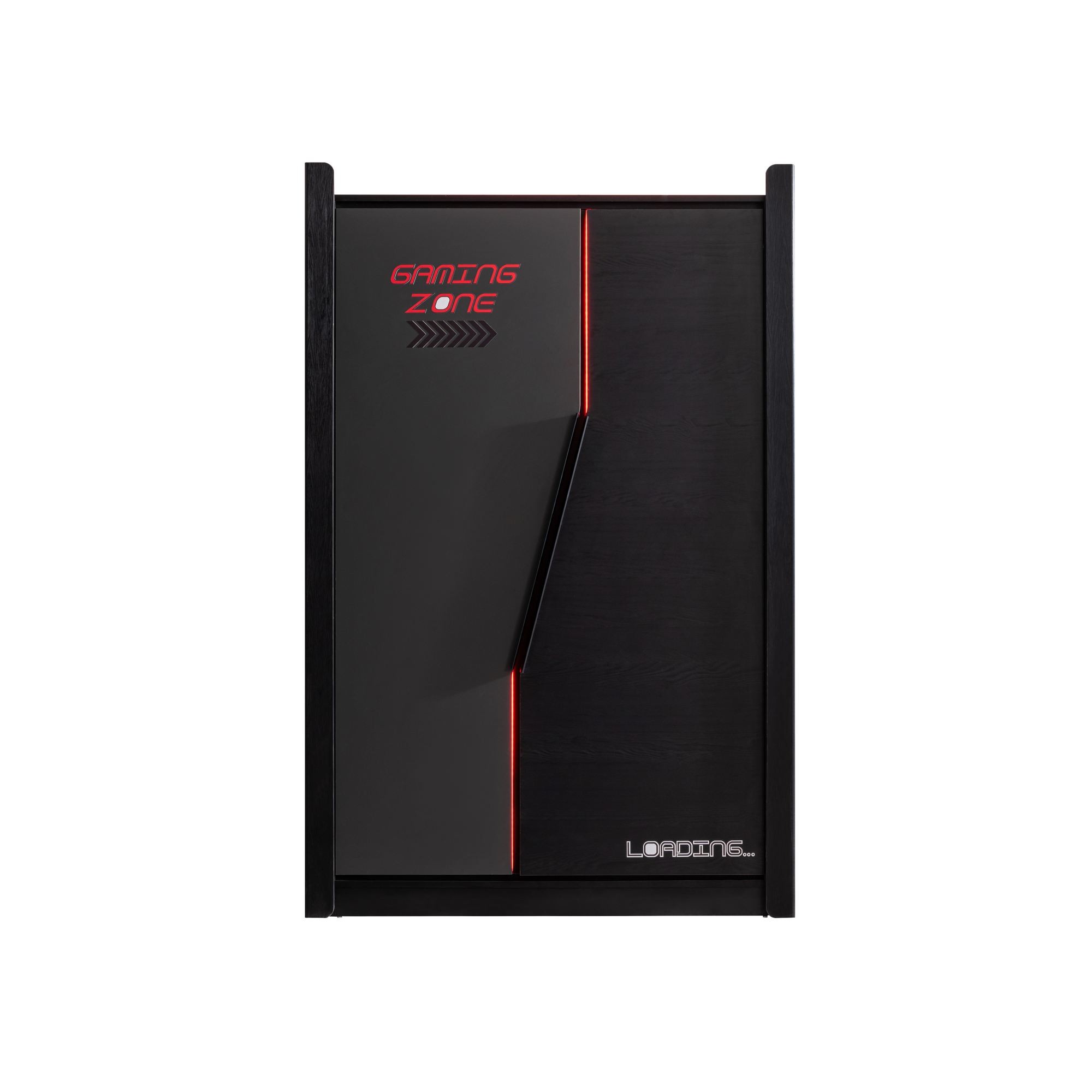 Dulap haine Gaming Zone 2, 130 x 200 x 62 cm, antracit, PAL melaminat, spatiu de depozitare, fixare pe perete — imaginea 3