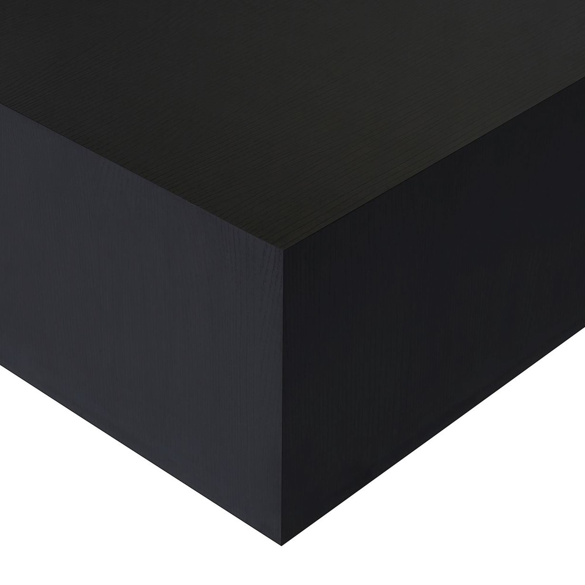 Masa de cafea Prizma, 90 x 35 x 90 cm, lemn negru, MDF, design compact, wood negru — imaginea 2