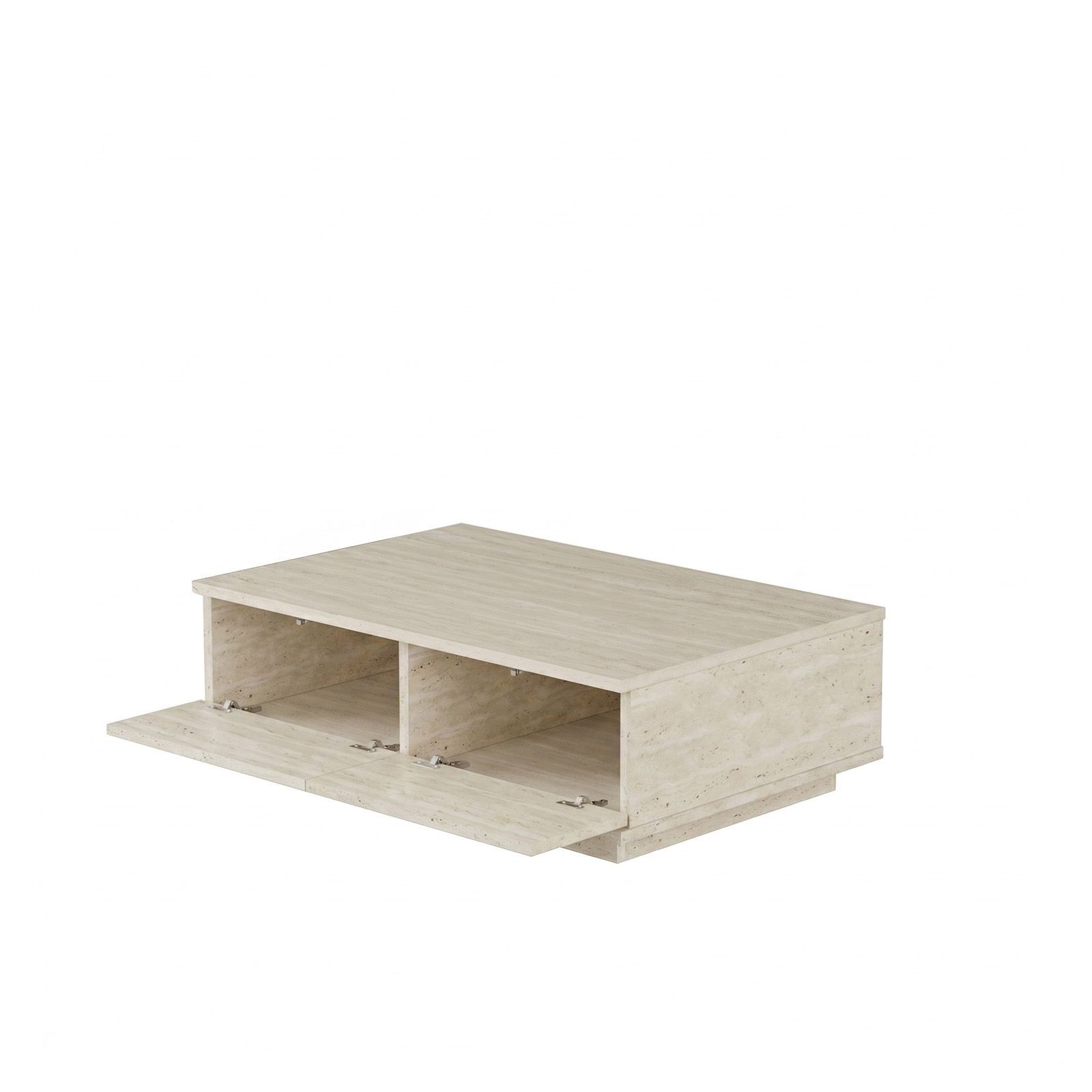 Masa de cafea Ave14-T, 90 x 28,6 x 60 cm, travertin, PAL melaminat, design compact — imaginea 4