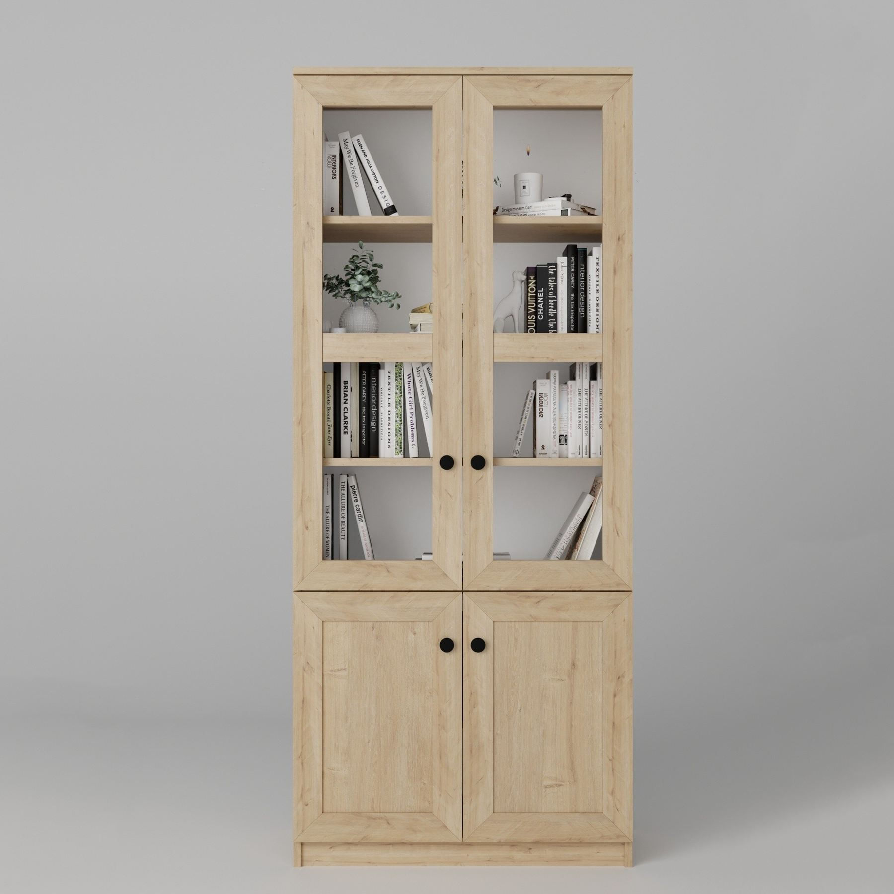 Dulap Lisa 1600-204, 80 x 190 x 37 cm, PAL melaminat, spatiu de depozitare, safir stejar — imaginea 7