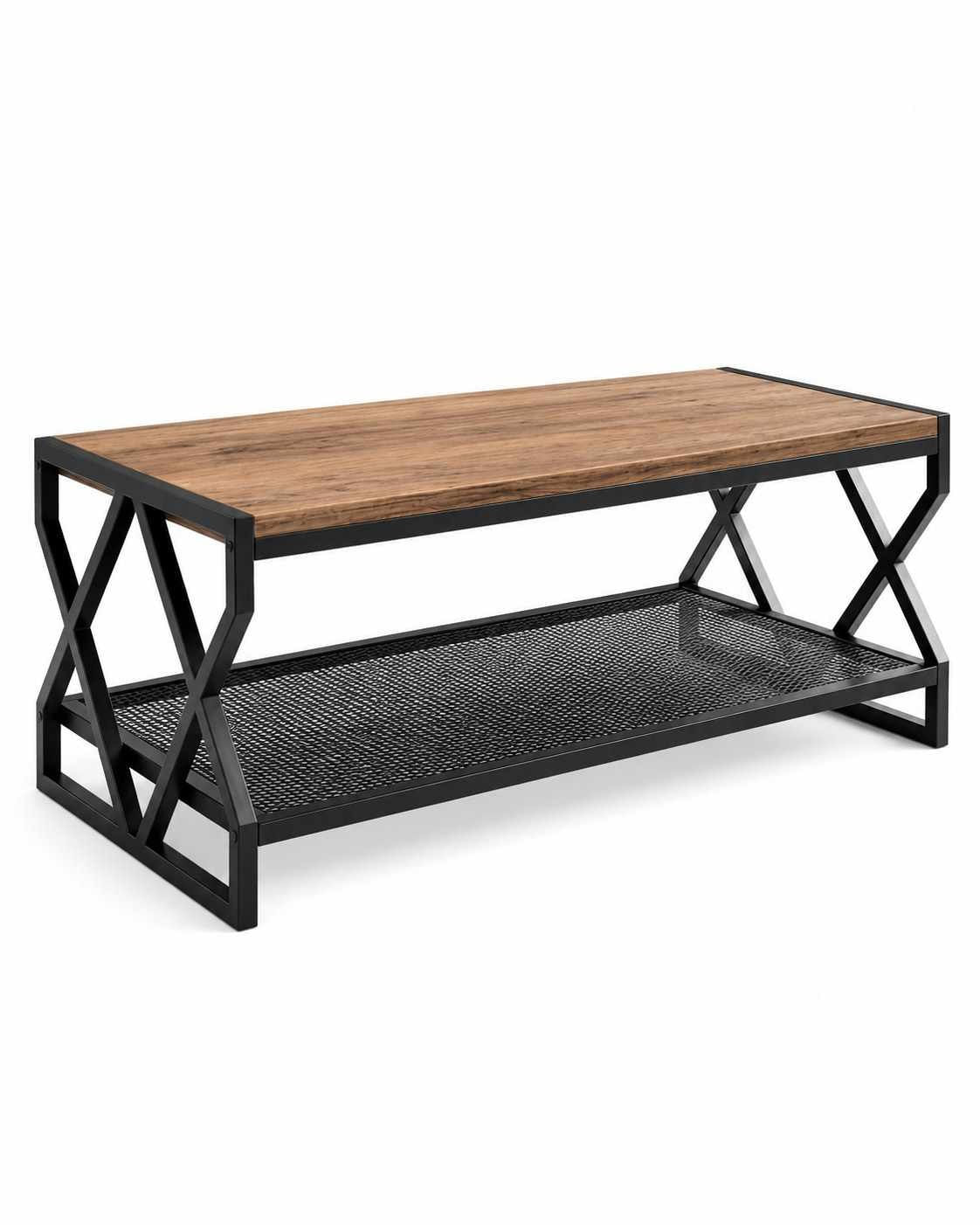 Masa de cafea Peka9119, 90 x 50 x 50 cm, lydia negru, PAL melaminat, design compact — imaginea 3