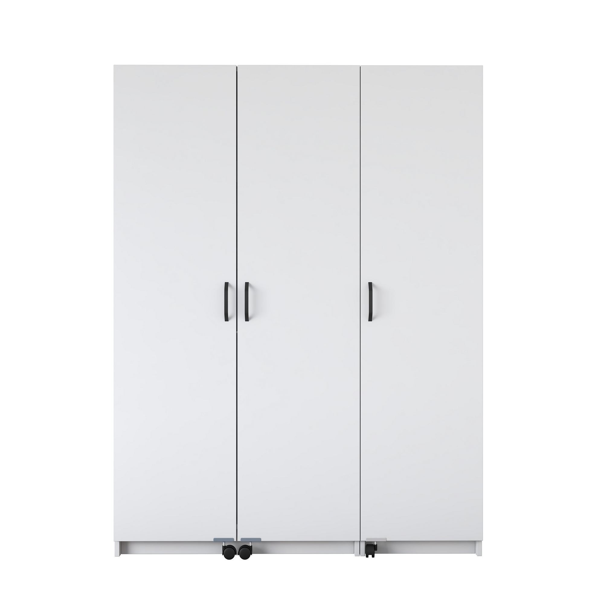 Dulap JE109, 135 x 180 x 42 cm, alb, PAL, spatiu de depozitare, fixare pe perete — imaginea 8