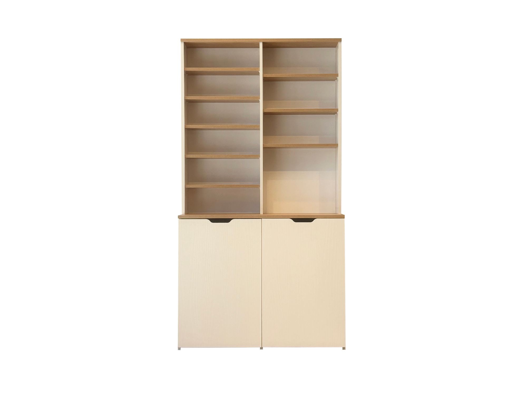 Dulap pentru cafea Flexa, 100 x 190 x 45 cm, stejar crem, PAL melaminat — imaginea 5