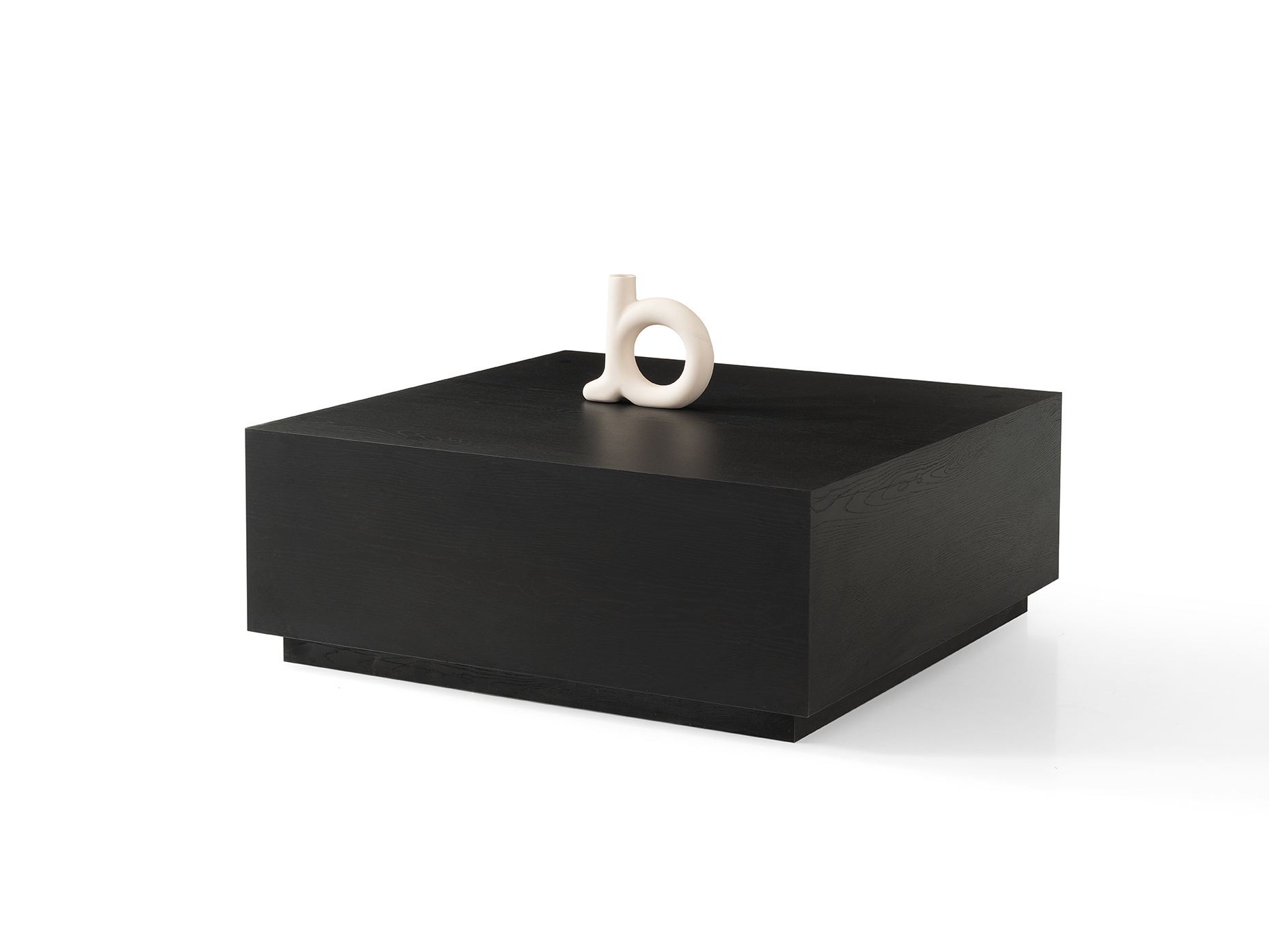 Masa de cafea Lizbon, 90 x 35, 5 x 90 cm, lemn negru, PAL melaminat, design compact, wood negru — imaginea 2
