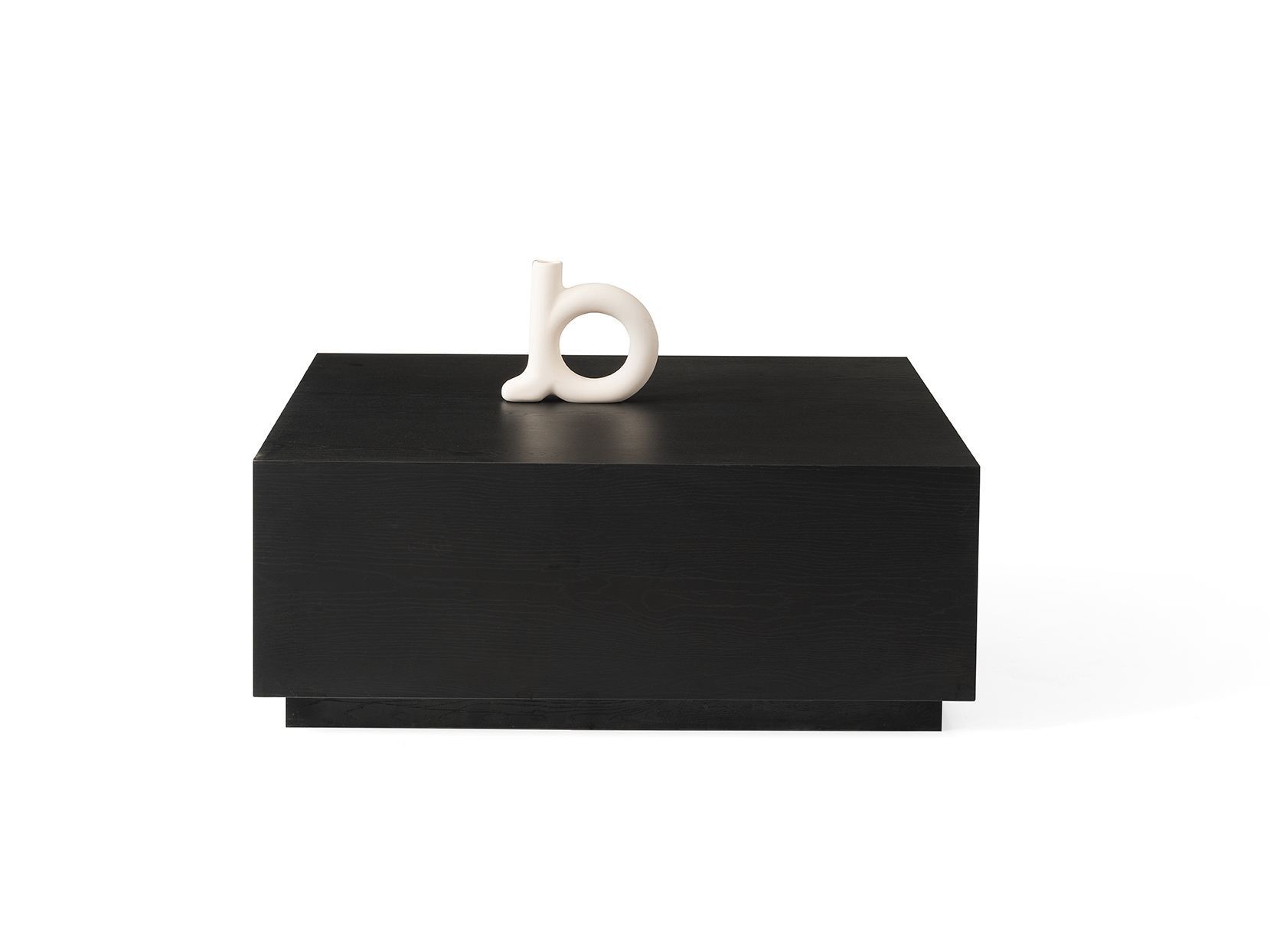 Masa de cafea Lizbon, 90 x 35, 5 x 90 cm, lemn negru, PAL melaminat, design compact, wood negru — imaginea 4