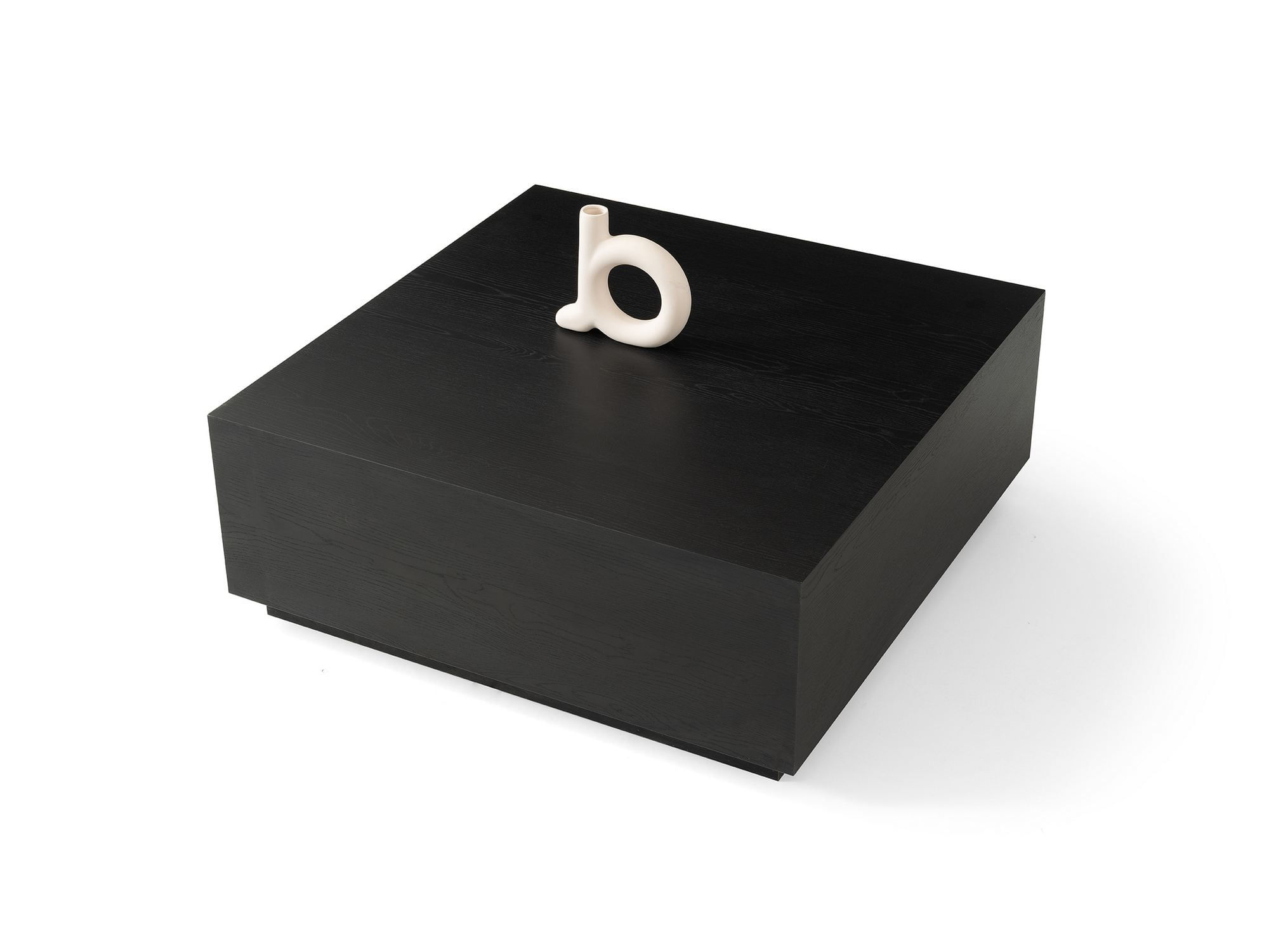 Masa de cafea Lizbon, 90 x 35, 5 x 90 cm, lemn negru, PAL melaminat, design compact, wood negru — imaginea 5