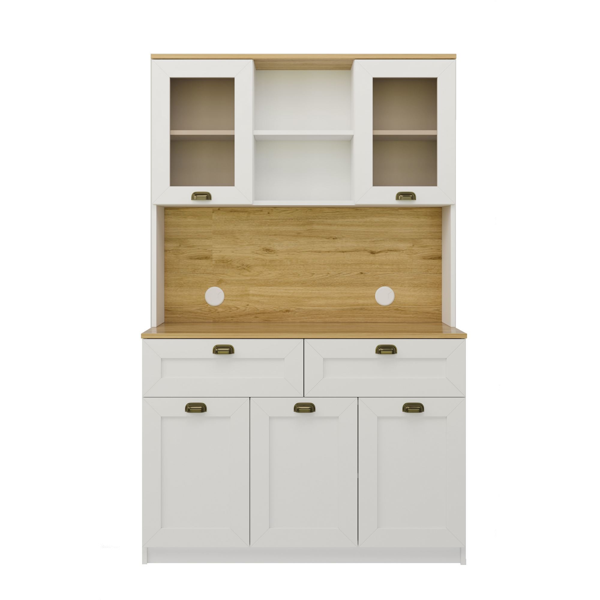 Dulap pentru cafea Vionna 1600-221, 120 x 191,8 x 44 cm, alb, PAL melaminat, spatiu de depozitare, fixare pe perete — imaginea 5