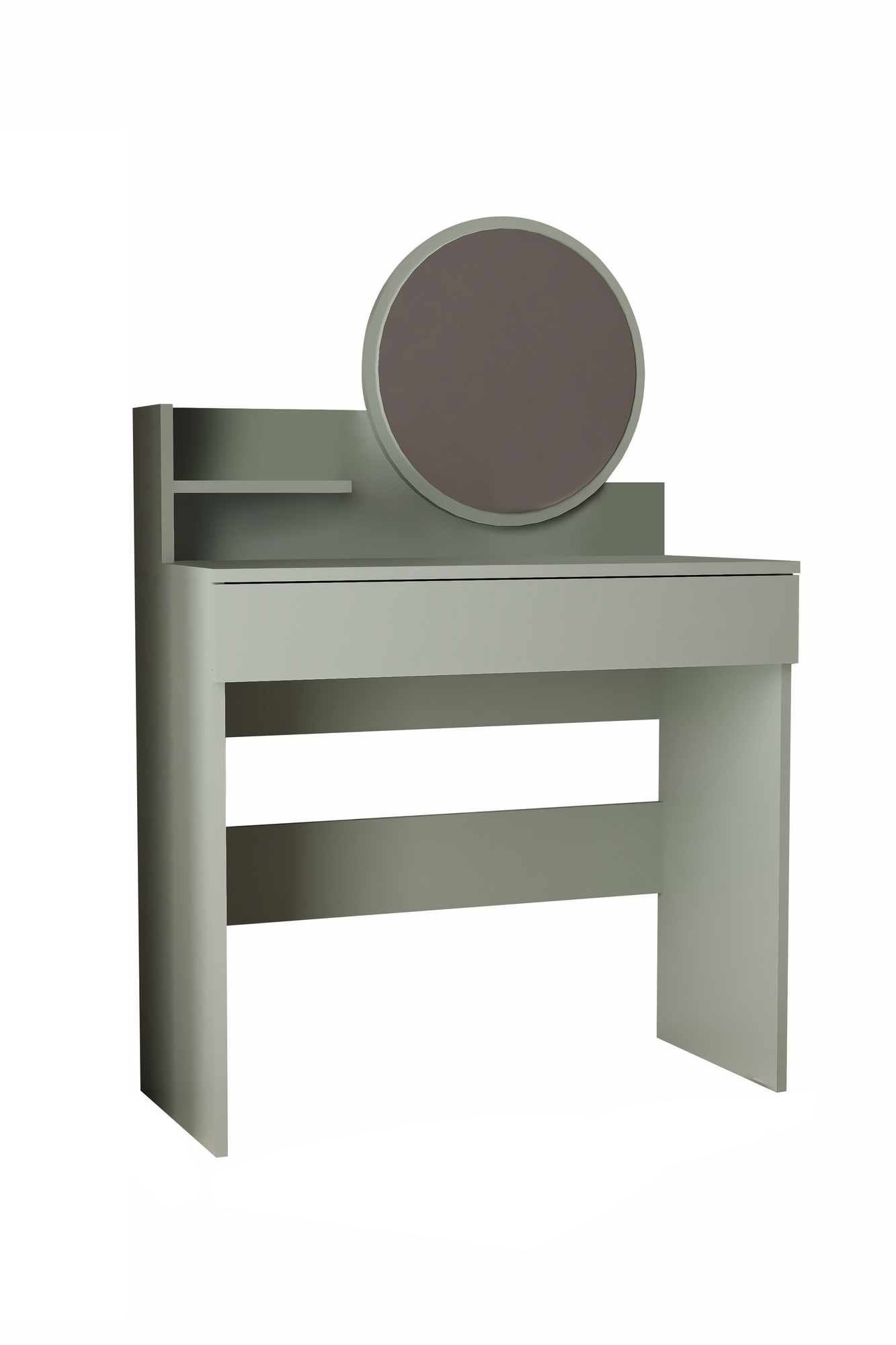 Masa de machiaj Harmony Mini rotunda, 90 x 133 x 40 cm, frasin verde, PAL melaminat, ash verde — imaginea 5