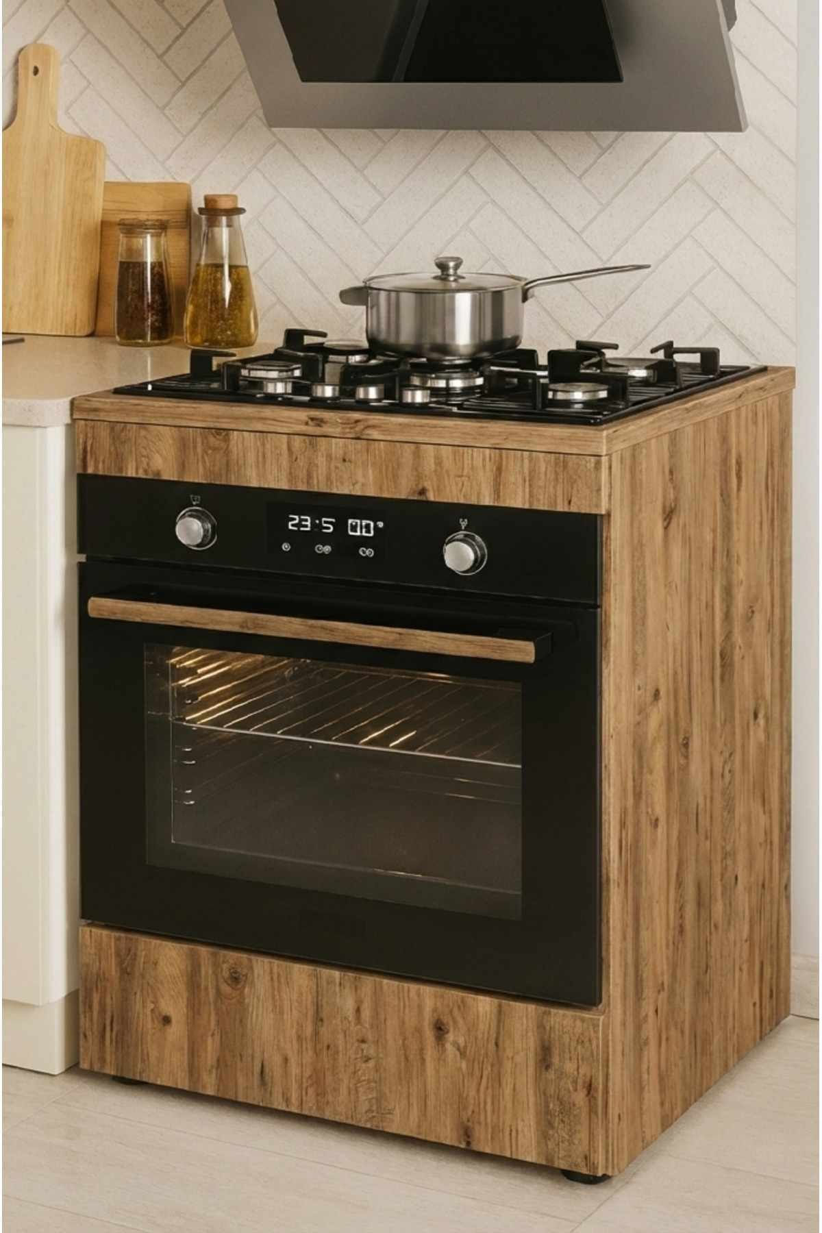 Dulap Pk06PK, 60 x 85 x 56,5 cm, pin, PAL melaminat — imaginea 2