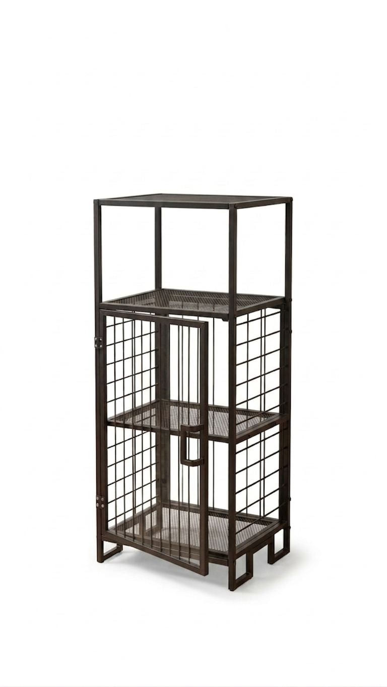 Dulap Vorn, 41,5 x 96 x 33 cm, negru, metal — imaginea 3