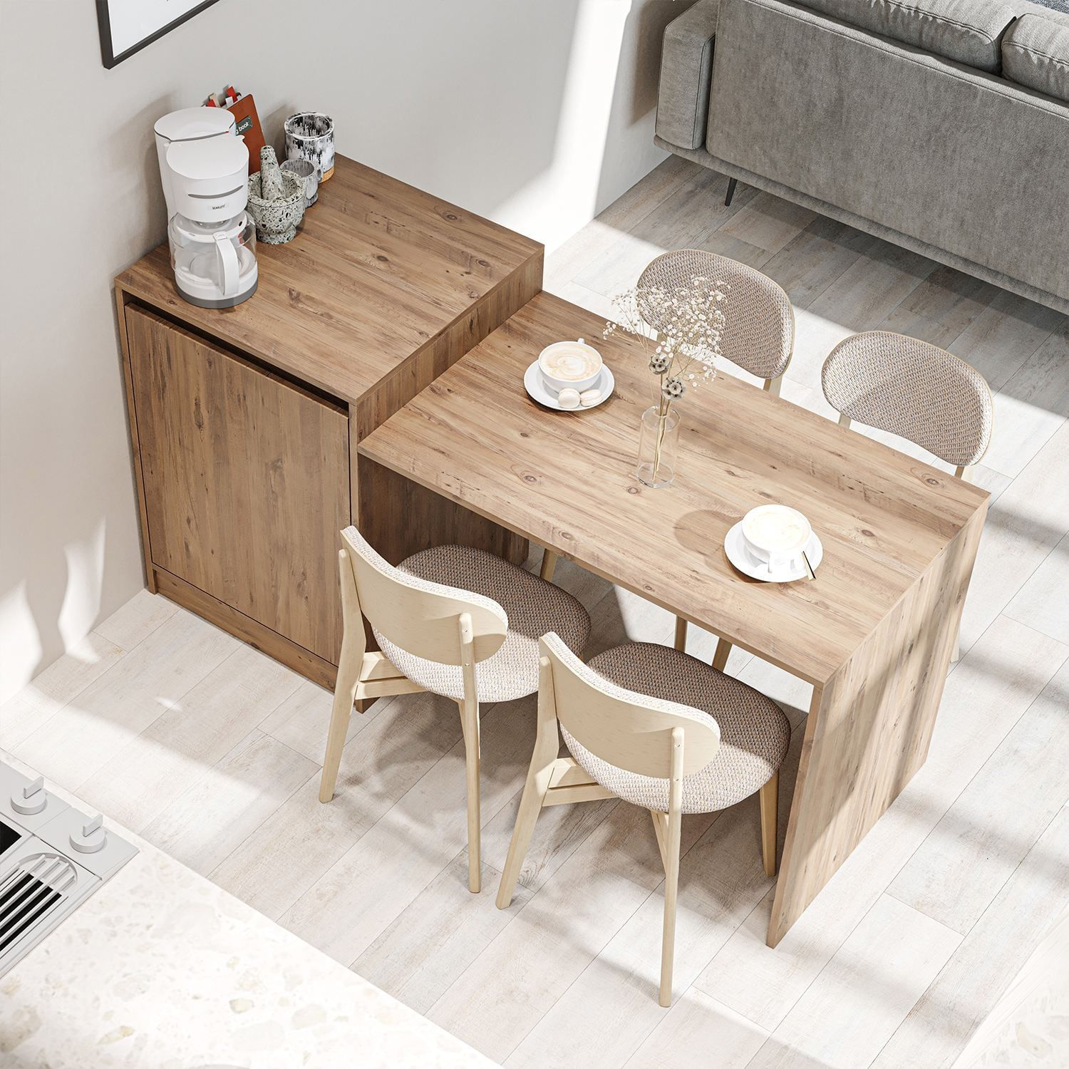 Masa 2785, 160 x 85 x 60 cm, pin atlantic, PAL melaminat — imaginea 4