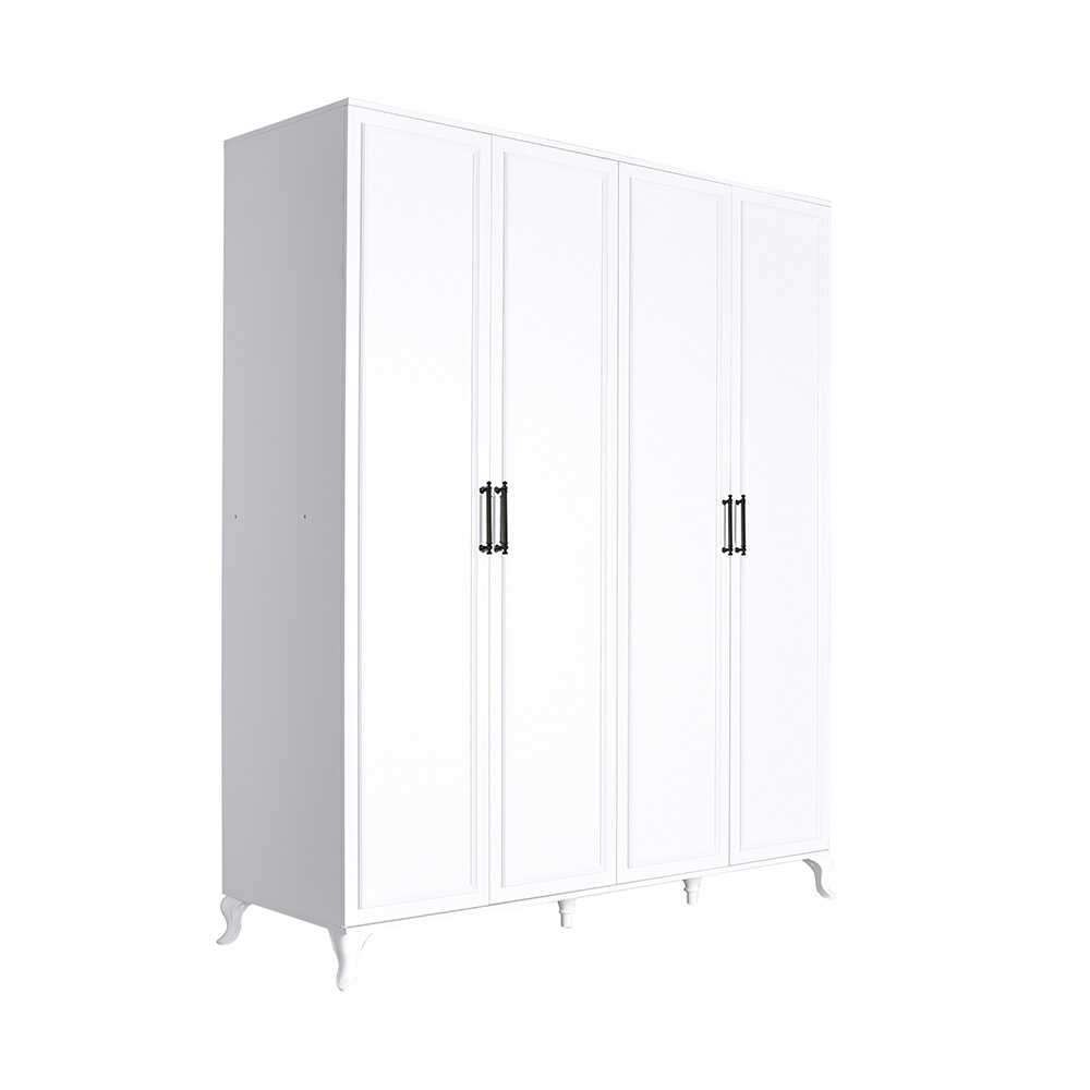 Dulap haine Grd-1040-Dd-3, 180 x 224 x 62 cm, alb, PAL melaminat, spatiu de depozitare, fixare pe perete — imaginea 3