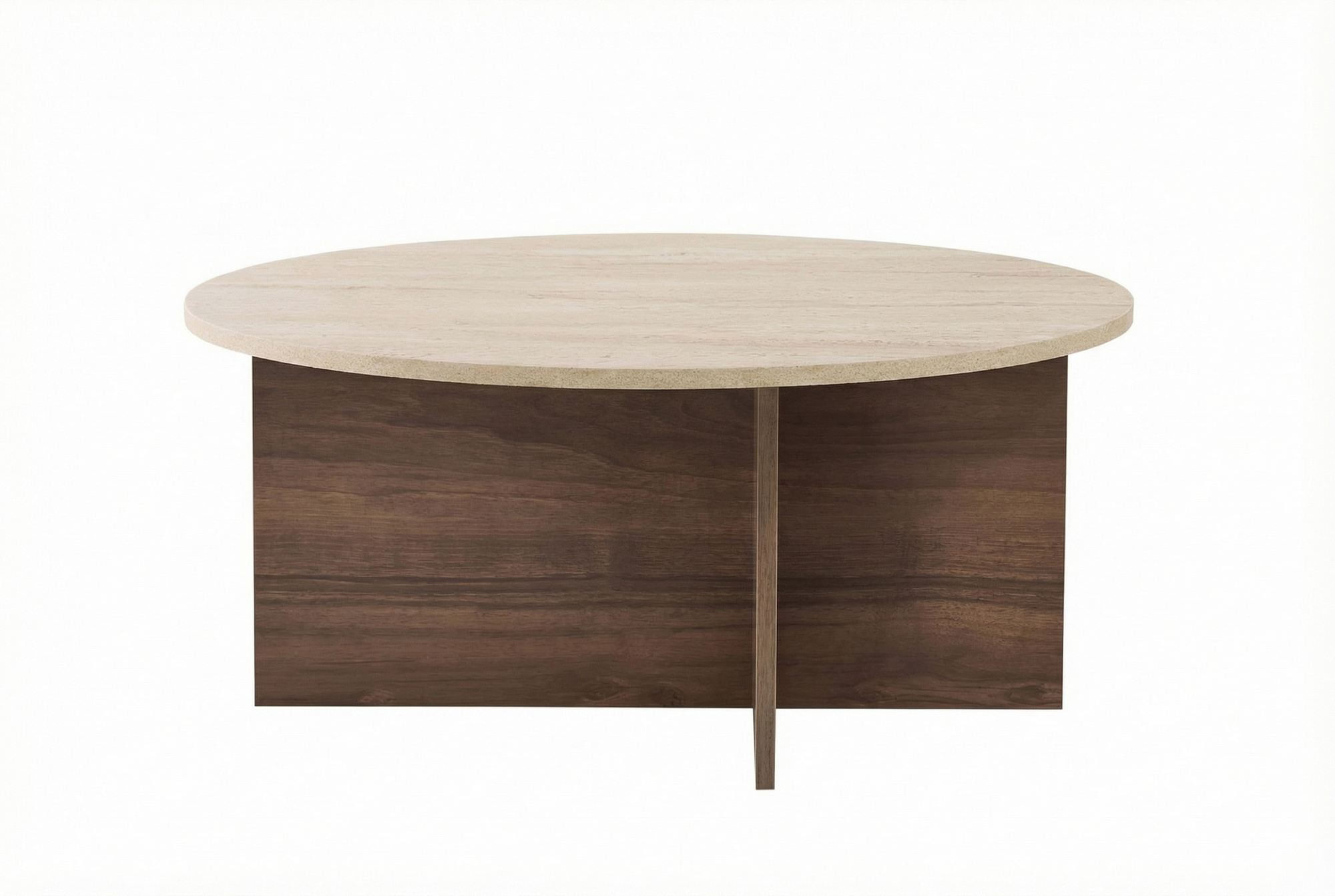 Masa de cafea Soleil, 90 x 40 x 90 cm, PAL melaminat, capacitate 20 kg, travertin / venezia nuc — imaginea 4