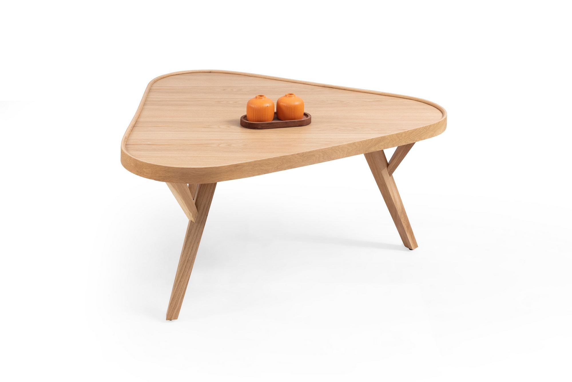 Masa de cafea Alba 95, 95 x 44 x 95 cm, stejar, MDF, design compact — imaginea 4