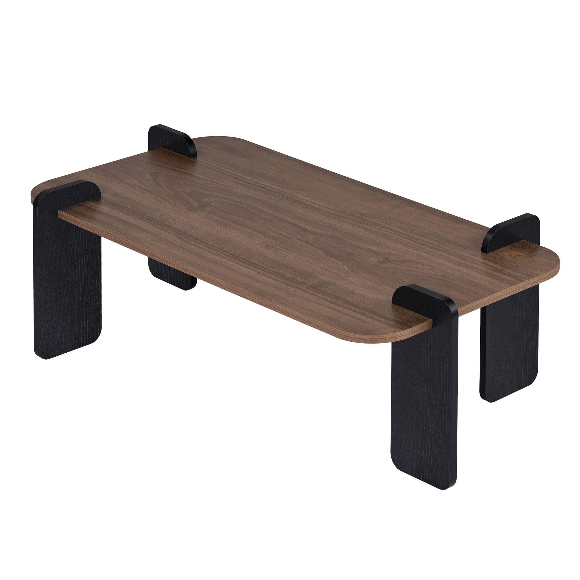 Masa de cafea Renard, 147 x 35 x 87 cm, nuc lemn negru, PAL melaminat, design compact, nuc / wood negru — imaginea 3
