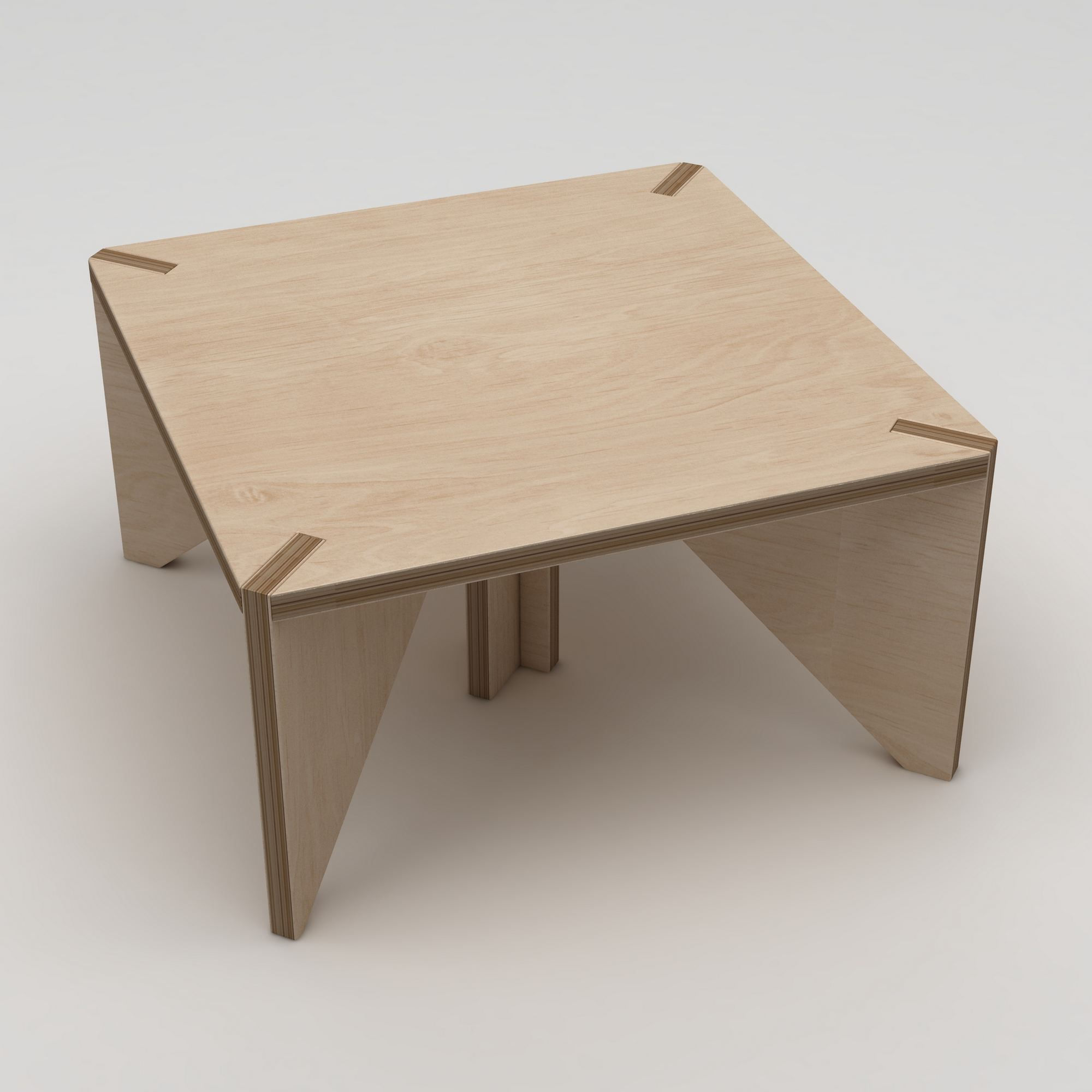 Masa de cafea Pura, 75 x 40 x 75 cm, natural lemn, lemn, capacitate 180 kg — imaginea 4
