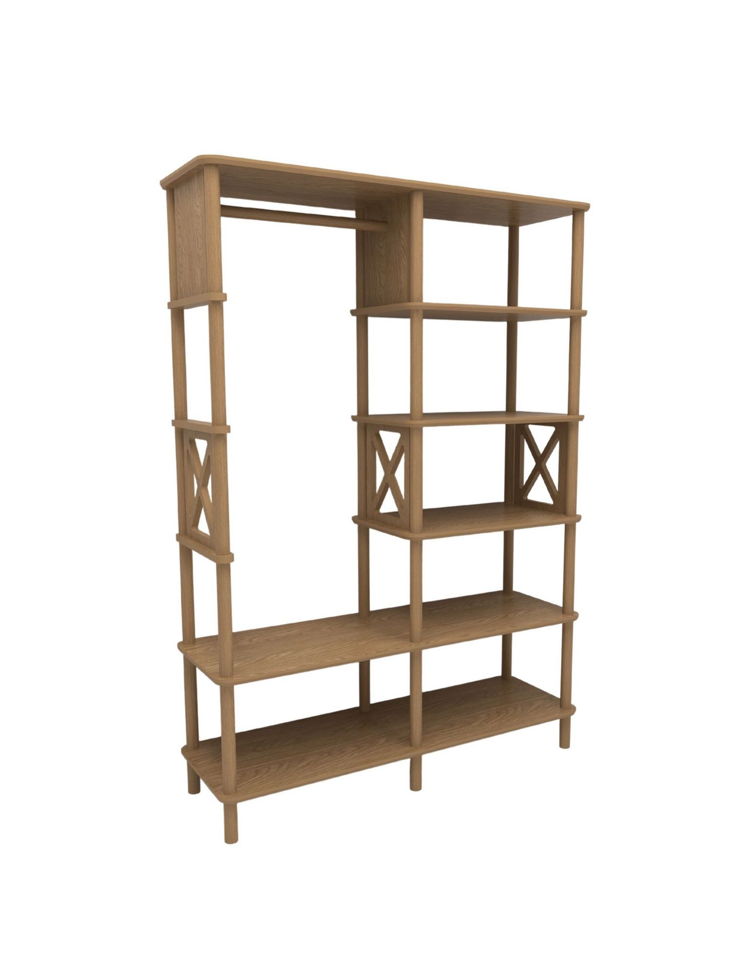 Dulap haine Lusso, 120 x 175 x 38 cm, stejar, MDF, capacitate 15 kg — imaginea 7