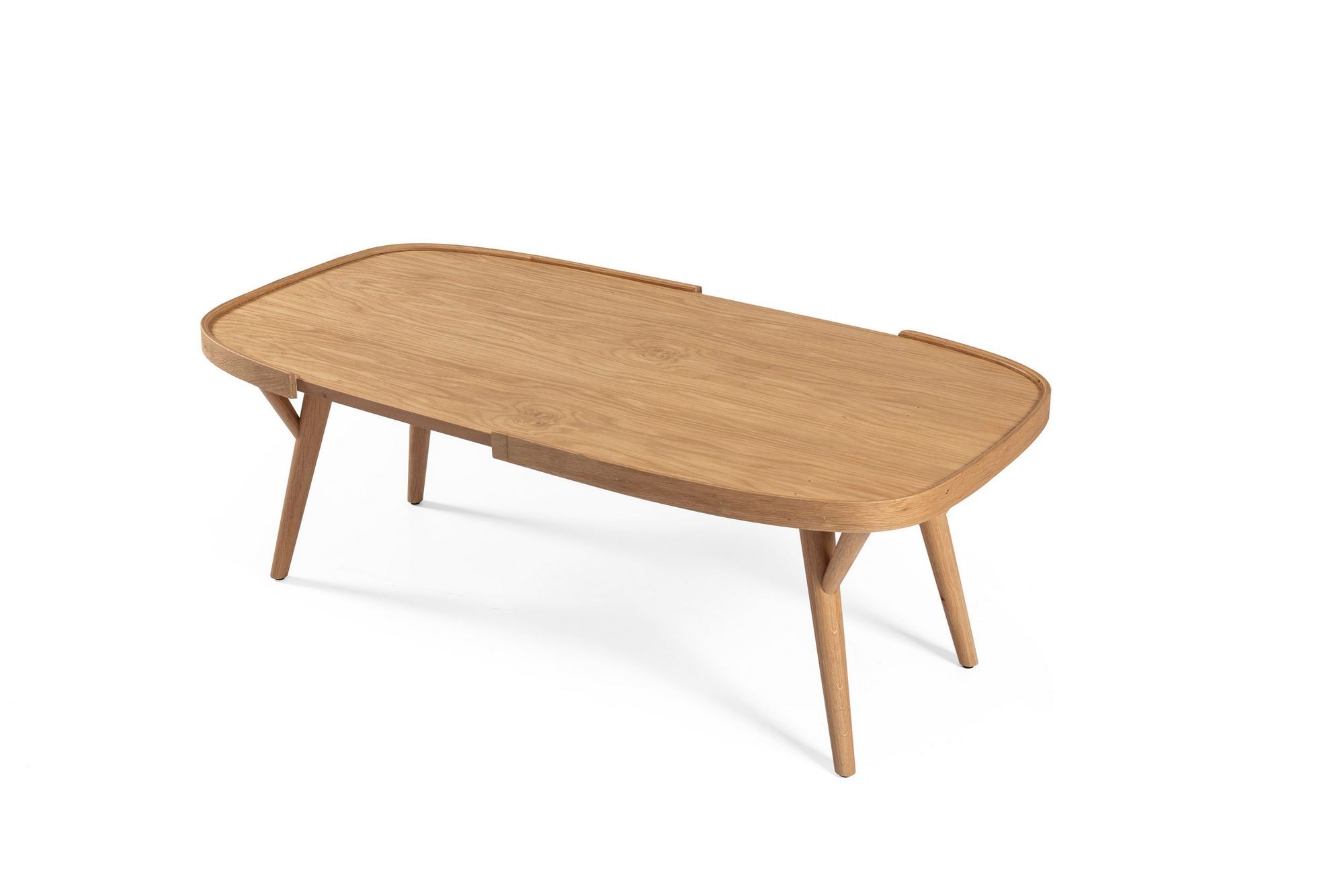 Masa de cafea Butterfly 121, 121 x 44 x 61 cm, MDF, design compact, stejar — imaginea 2