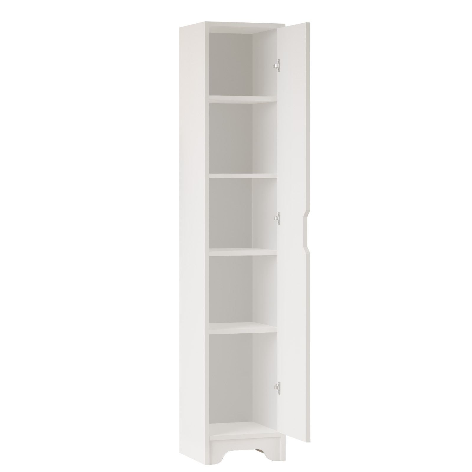 Dulap LIB3-W, 36,5 x 180 x 34 cm, alb, PAL melaminat, spatiu de depozitare, fixare pe perete — imaginea 3