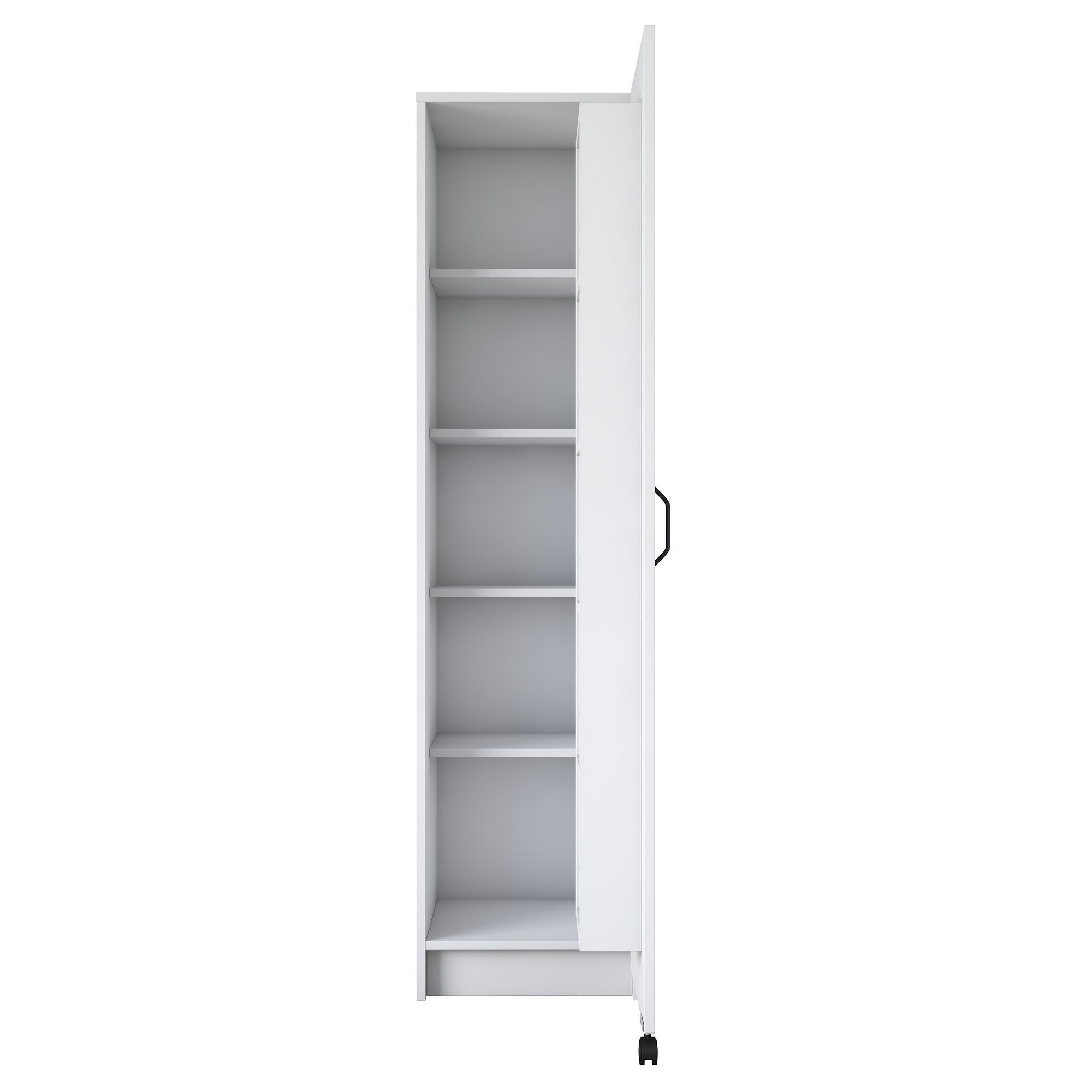 Dulap JE104, 45 x 180 x 42 cm, alb, PAL, spatiu de depozitare, fixare pe perete — imaginea 4