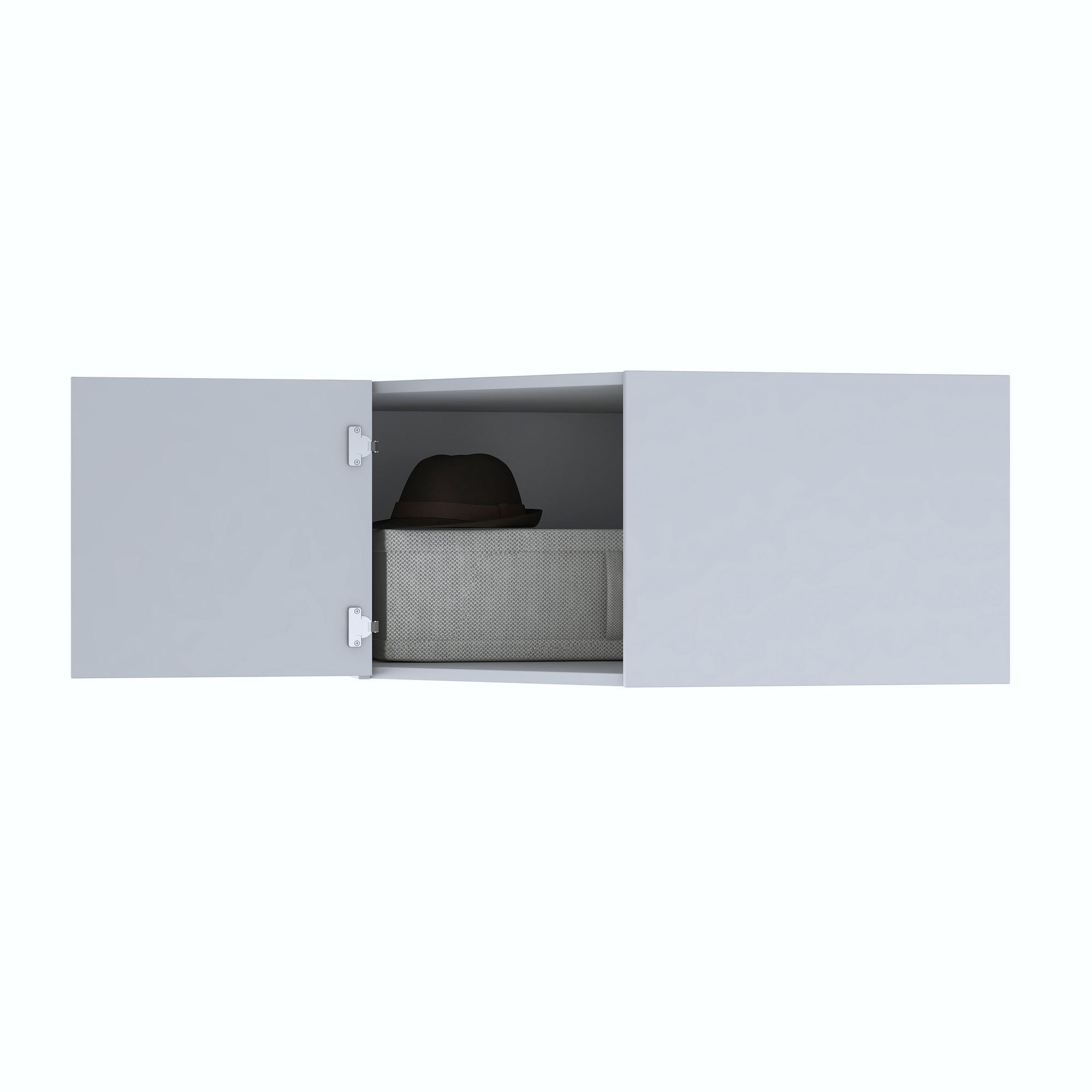 Dulap suspendat BA168 - 4673, 91 x 45 x 57,5 cm, alb, PAL, fixare pe perete — imaginea 5