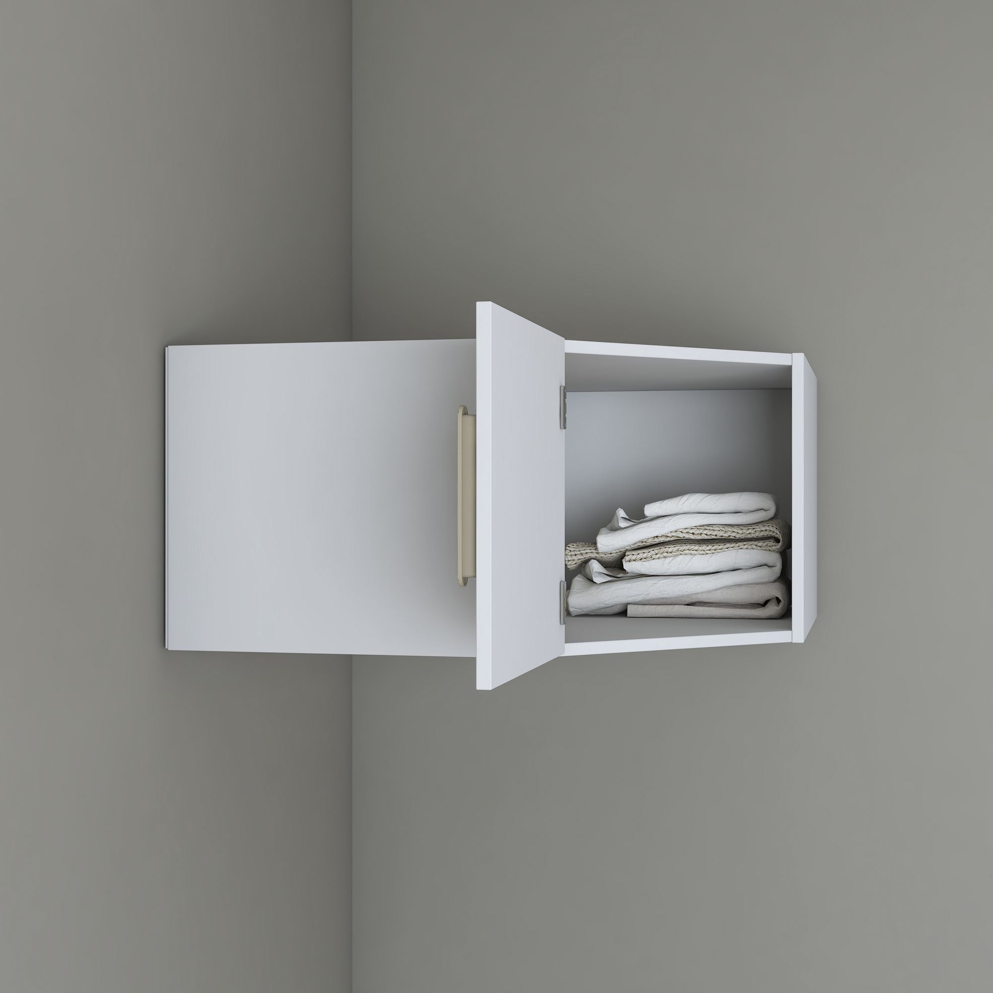Dulap suspendat BA168 - 4673, 91 x 45 x 57,5 cm, alb, PAL, fixare pe perete — imaginea 11