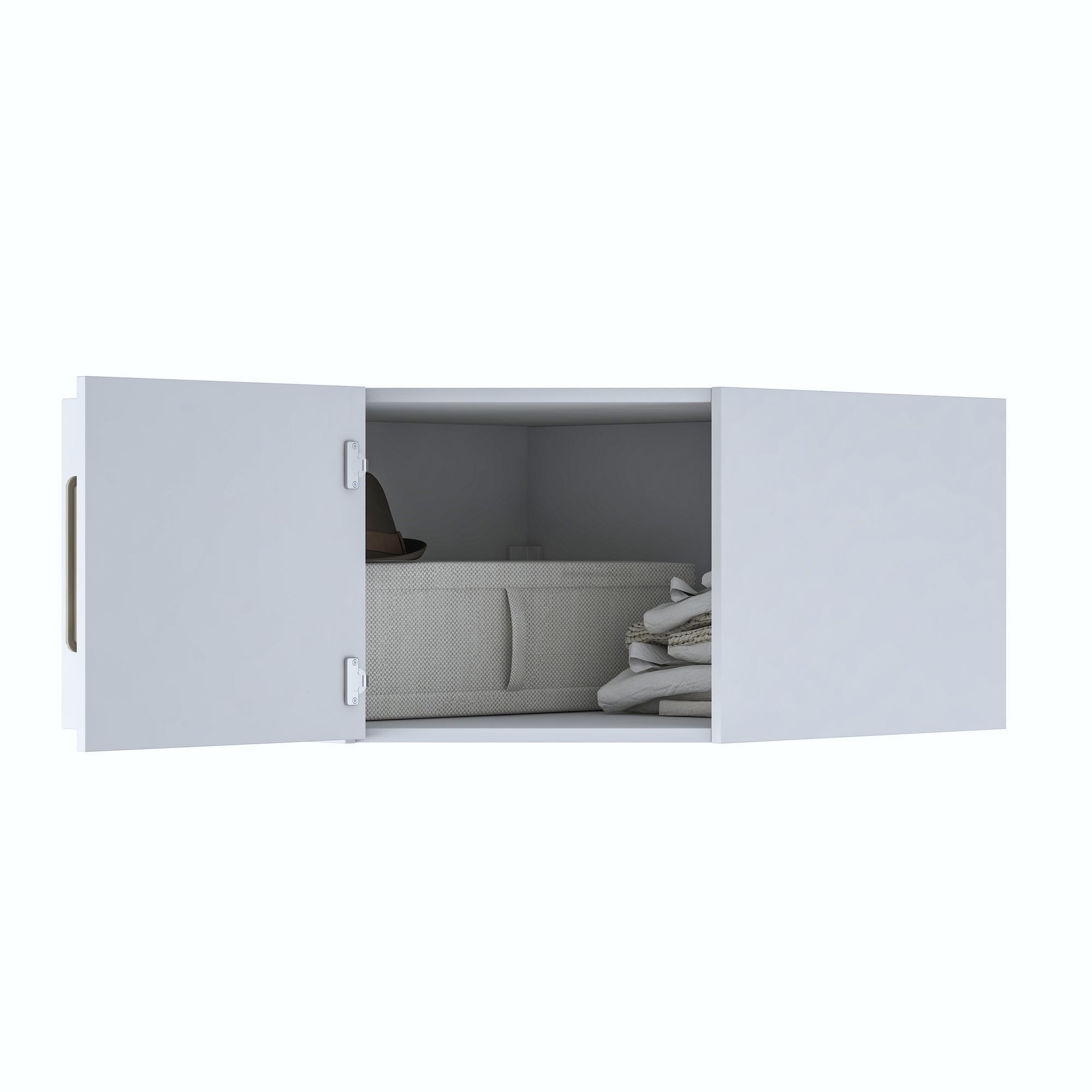 Dulap suspendat BA168 - 4673, 91 x 45 x 57,5 cm, alb, PAL, fixare pe perete — imaginea 12