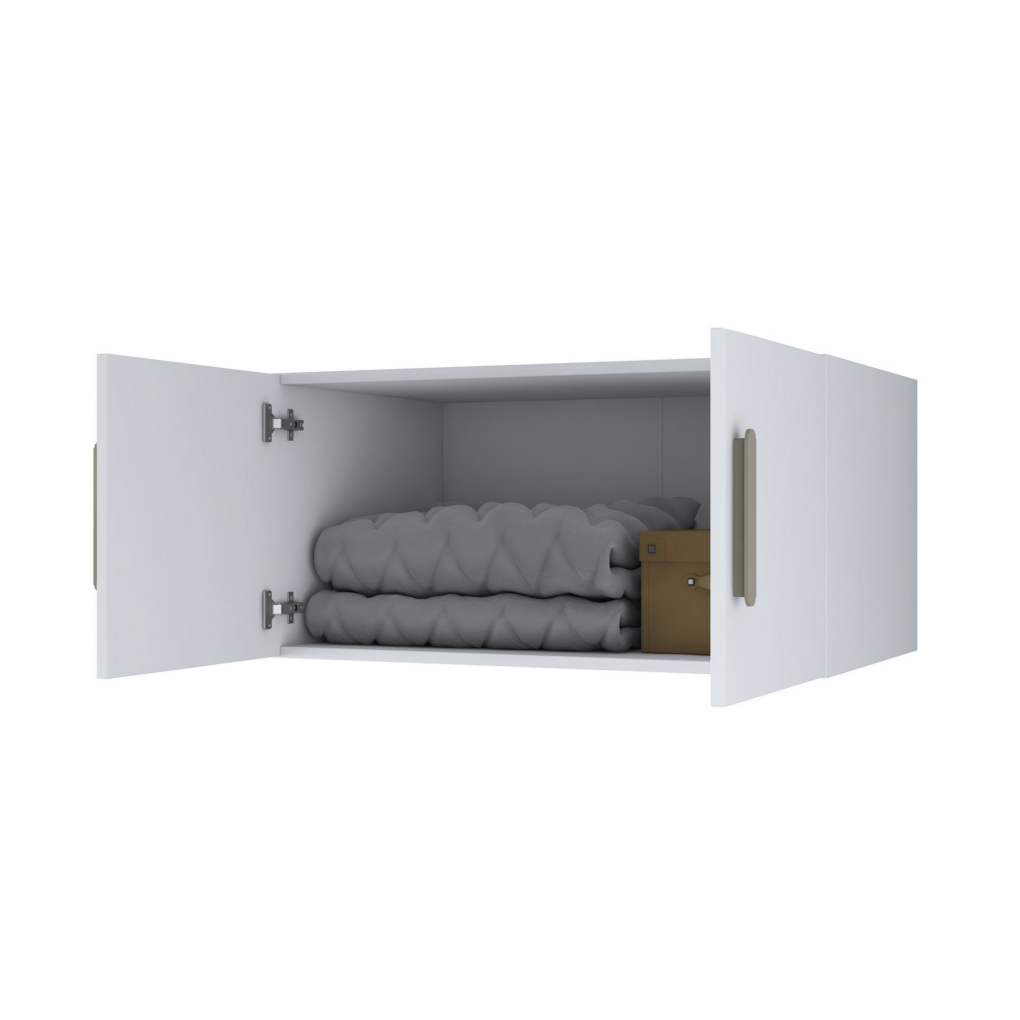 Dulap suspendat BA166 - 4578, 90 x 45 x 57,5 cm, alb, PAL, fixare pe perete — imaginea 6