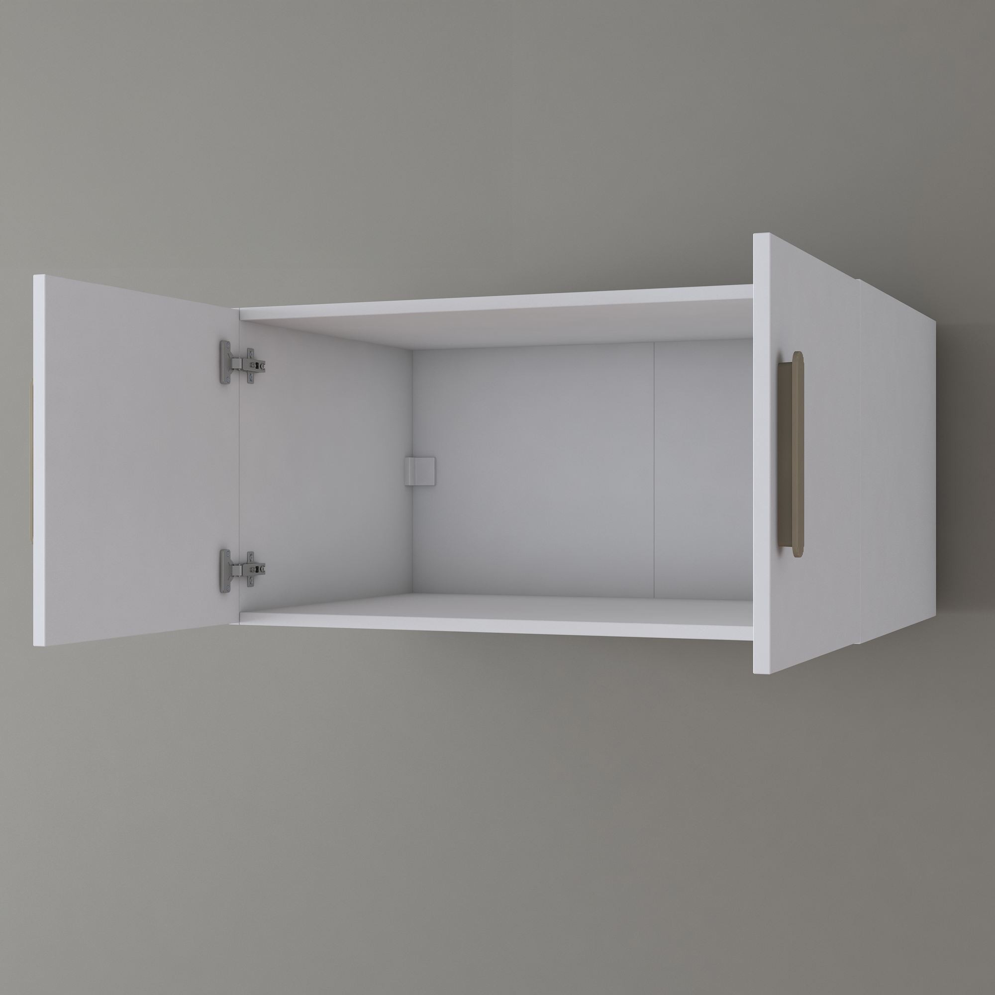 Dulap suspendat BA166 - 4578, 90 x 45 x 57,5 cm, alb, PAL, fixare pe perete — imaginea 12