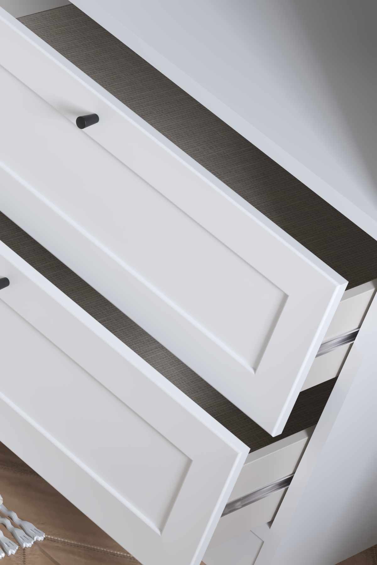 Dulap haine Terra 210, 137 x 210 x 52 cm, alb, PAL melaminat, organizare haine — imaginea 5