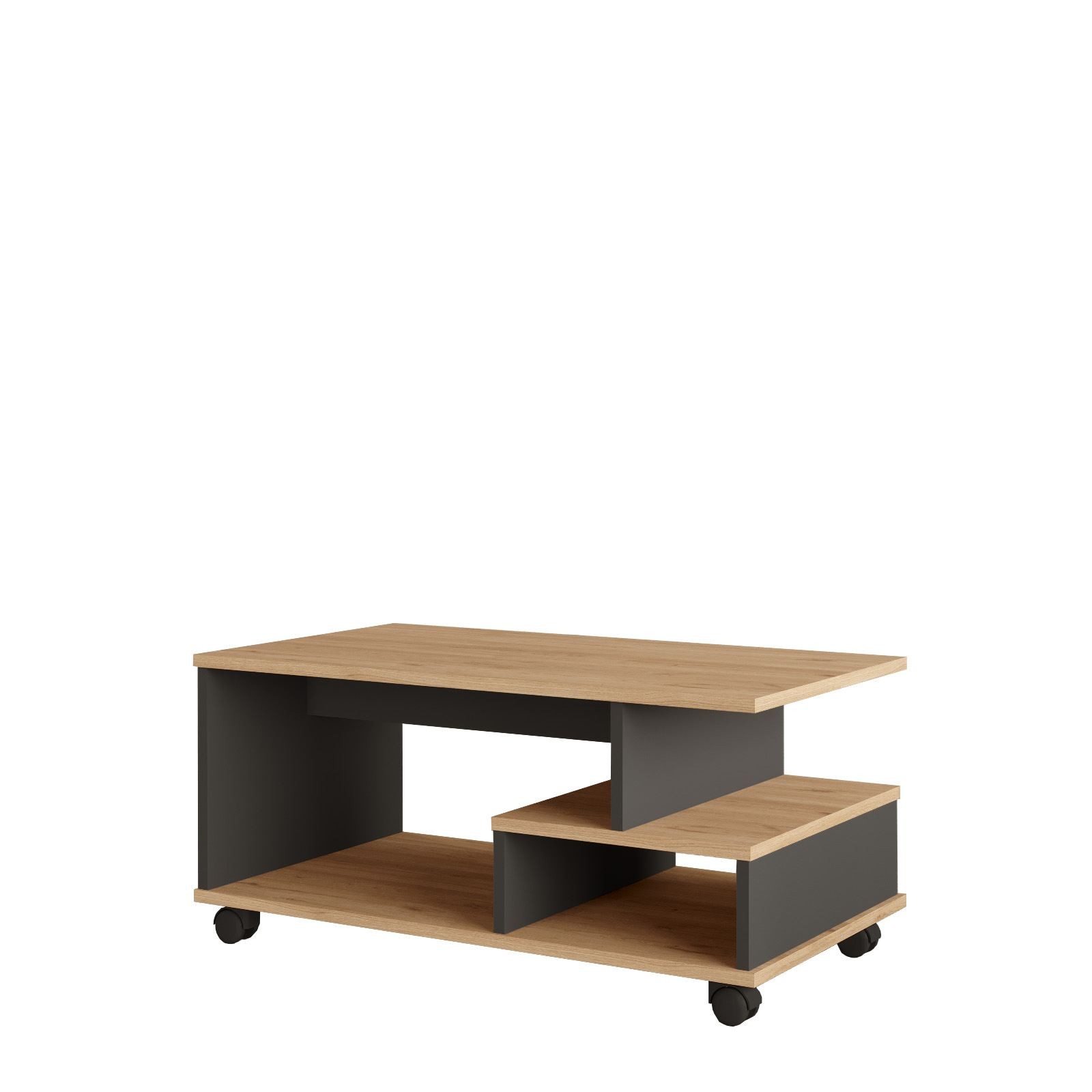 Masa de cafea MIN9-SA, 90 x 42,5 x 51 cm, stejar antracit, PAL melaminat, design compact — imaginea 2