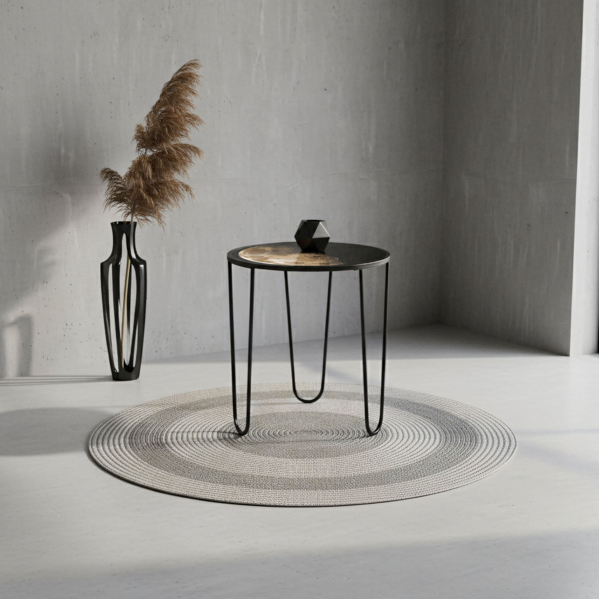 Masa de cafea Shb-033-B, 53 x 55 x 53 cm, multicolor, metal, design compact — imaginea 5