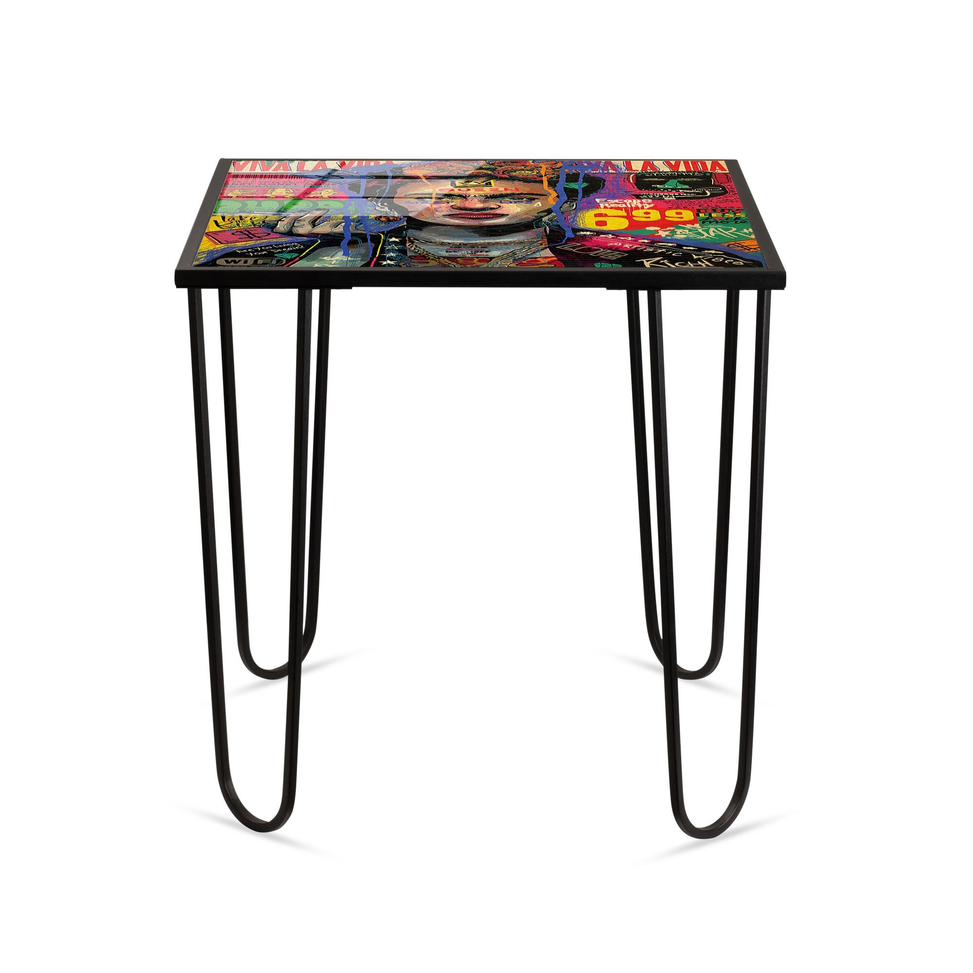 Masa de cafea Shb-032-D, 53 x 55 x 53 cm, multicolor, metal, design compact — imaginea 3