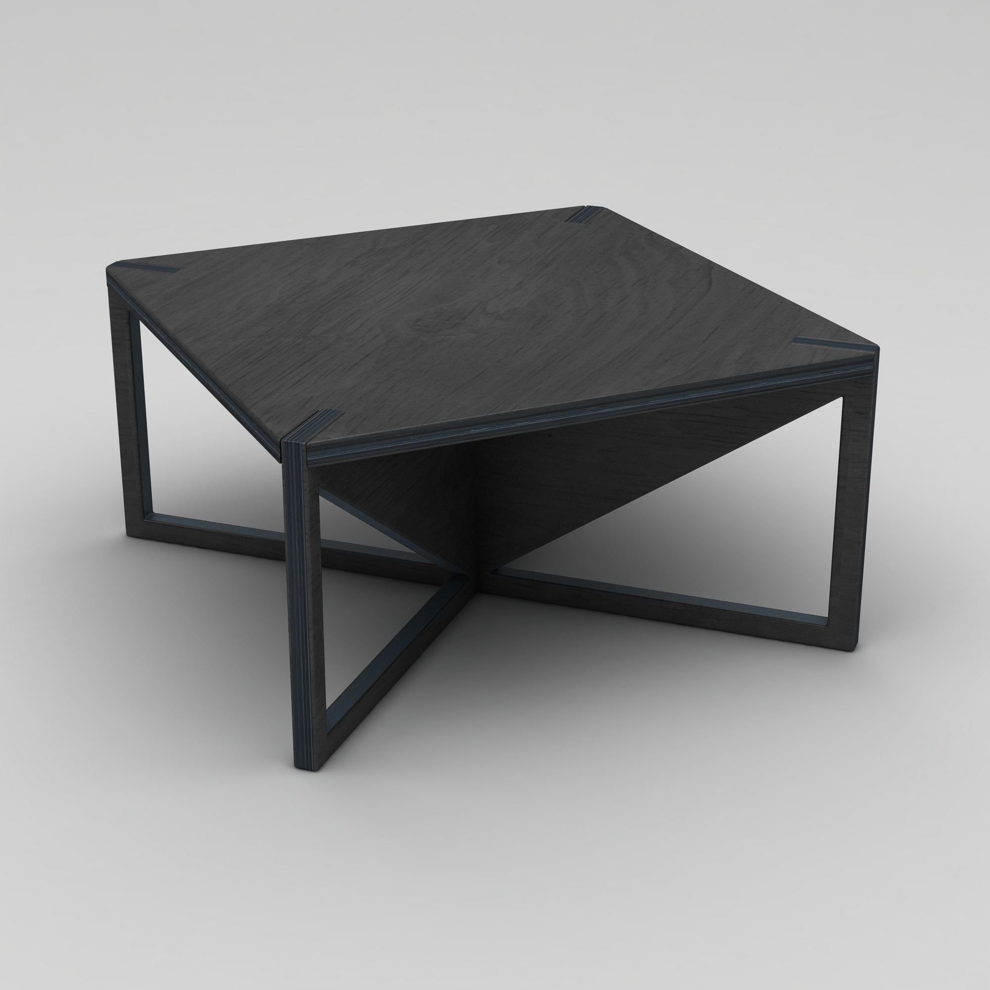 Masa de cafea Niger, 75 x 40 x 75 cm, negru, lemn, capacitate 180 kg — imaginea 3