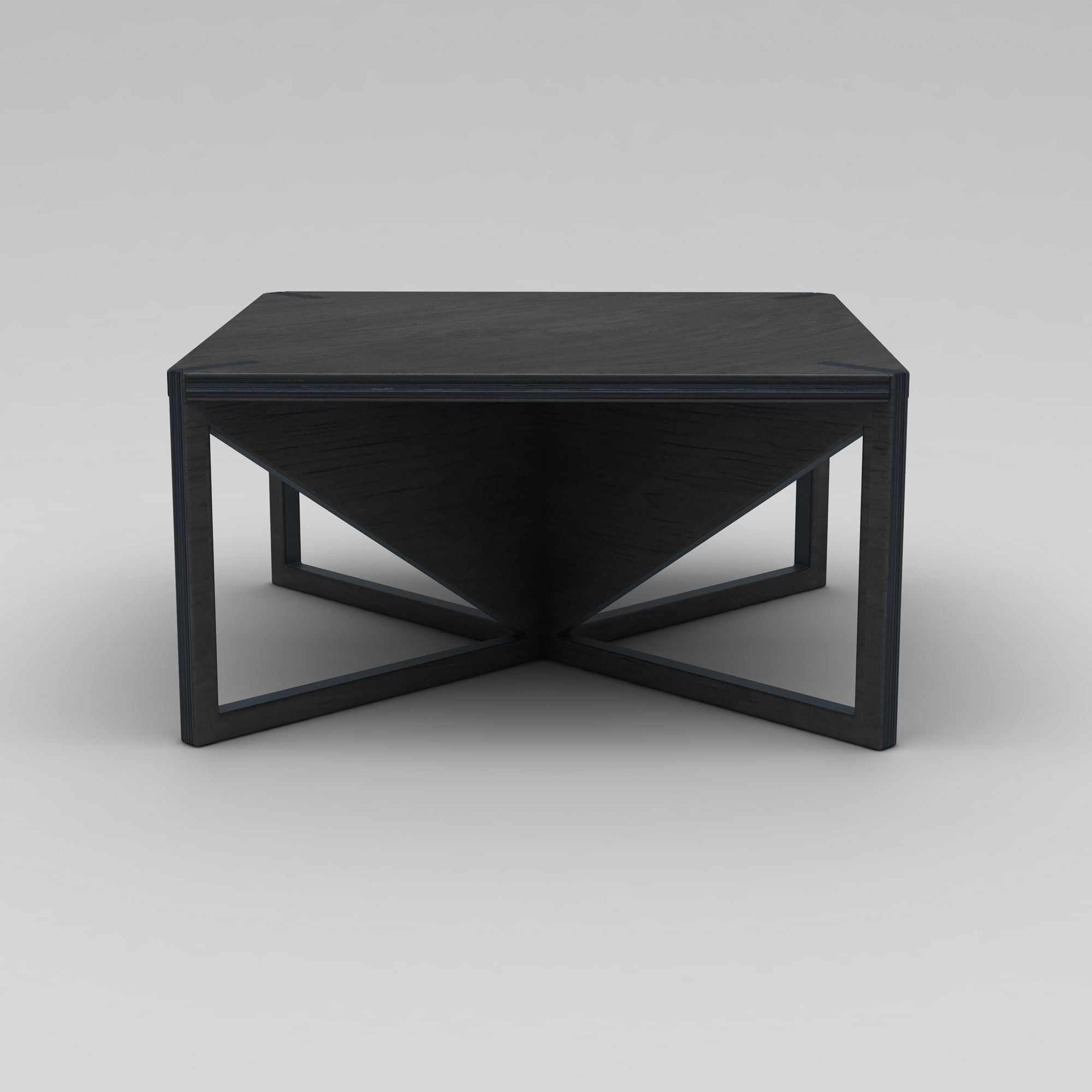 Masa de cafea Niger, 75 x 40 x 75 cm, negru, lemn, capacitate 180 kg — imaginea 4