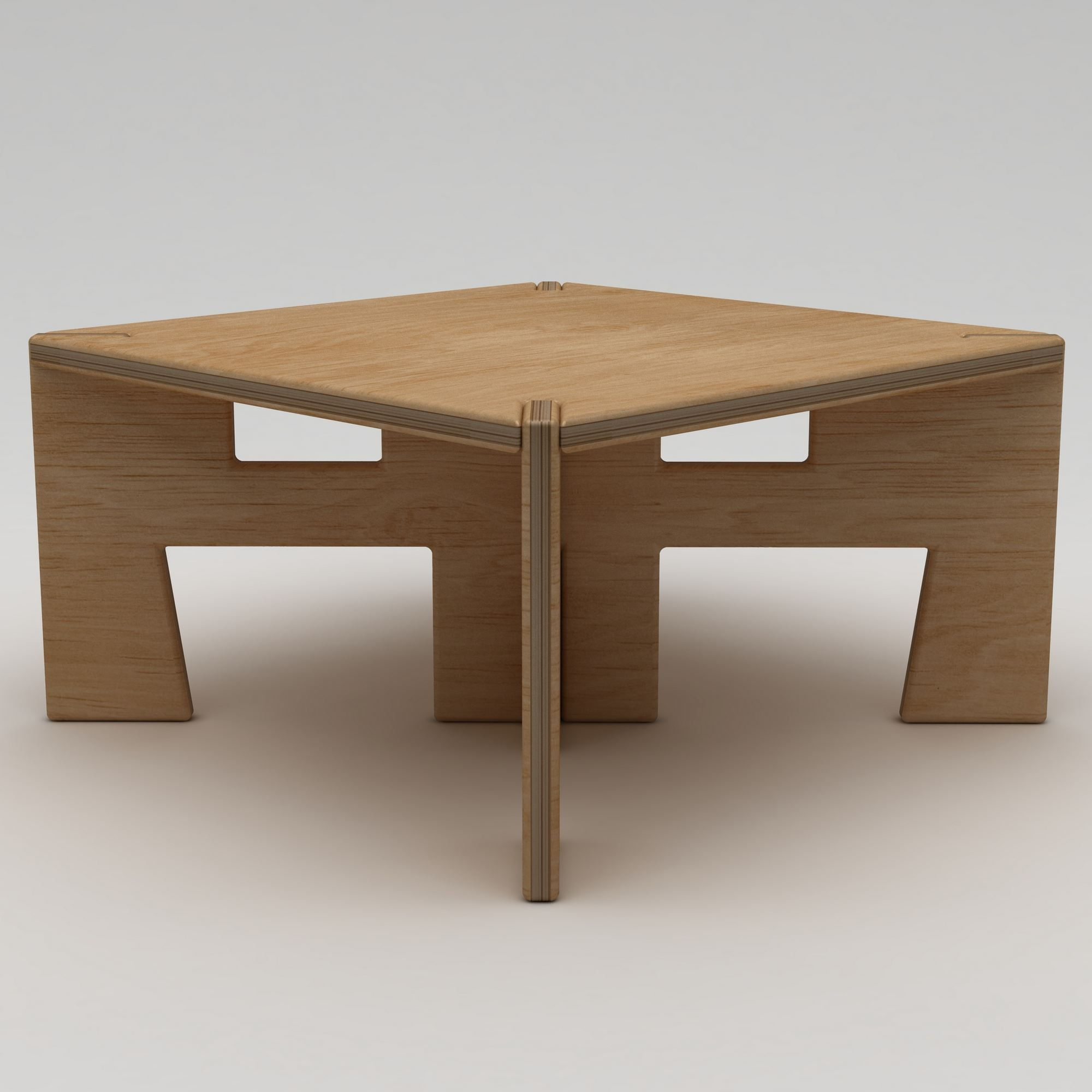 Masa de cafea Tabula, 75 x 40 x 75 cm, natural lemn, lemn, capacitate 180 kg — imaginea 4