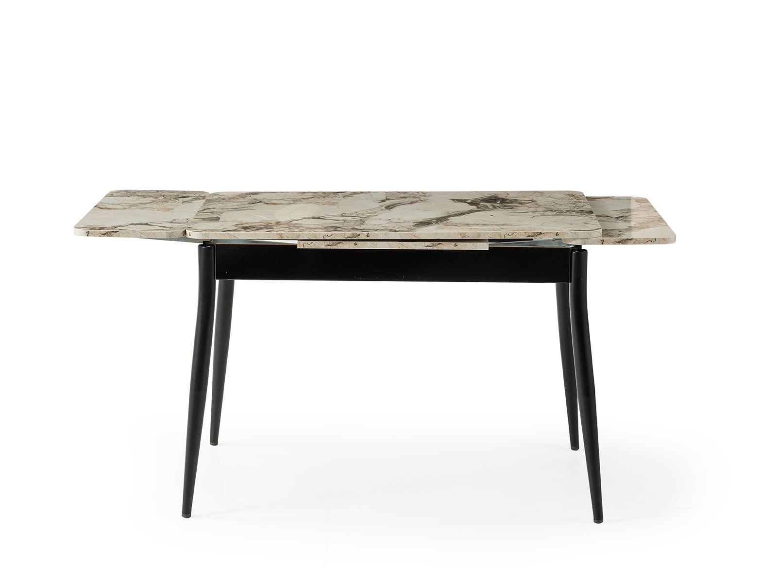 Masa dining Kent, 110 x 75 x 70 cm, alb marmura negru, PAL melaminat, capacitate 27 kg, alb marble / negru — imaginea 4
