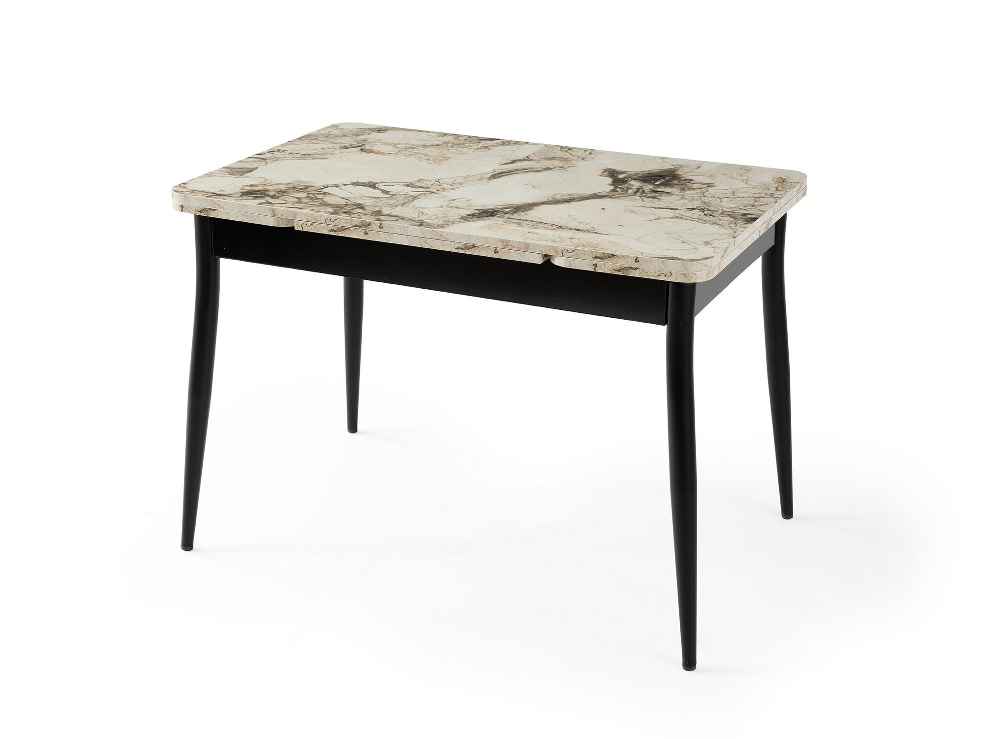 Masa dining Kent, 110 x 75 x 70 cm, alb marmura negru, PAL melaminat, capacitate 27 kg, alb marble / negru — imaginea 6