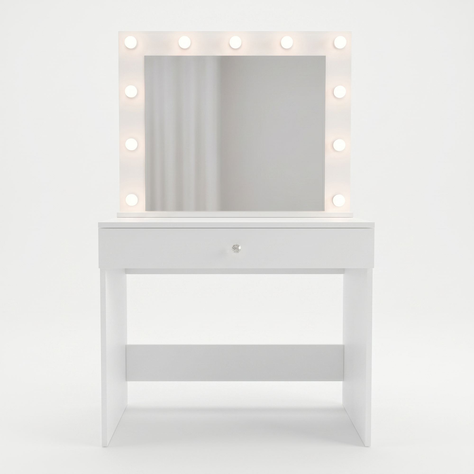 Masa de machiaj Monroe - MO4-W, 80 x 147 x 42,5 cm, alb, PAL melaminat — imaginea 6