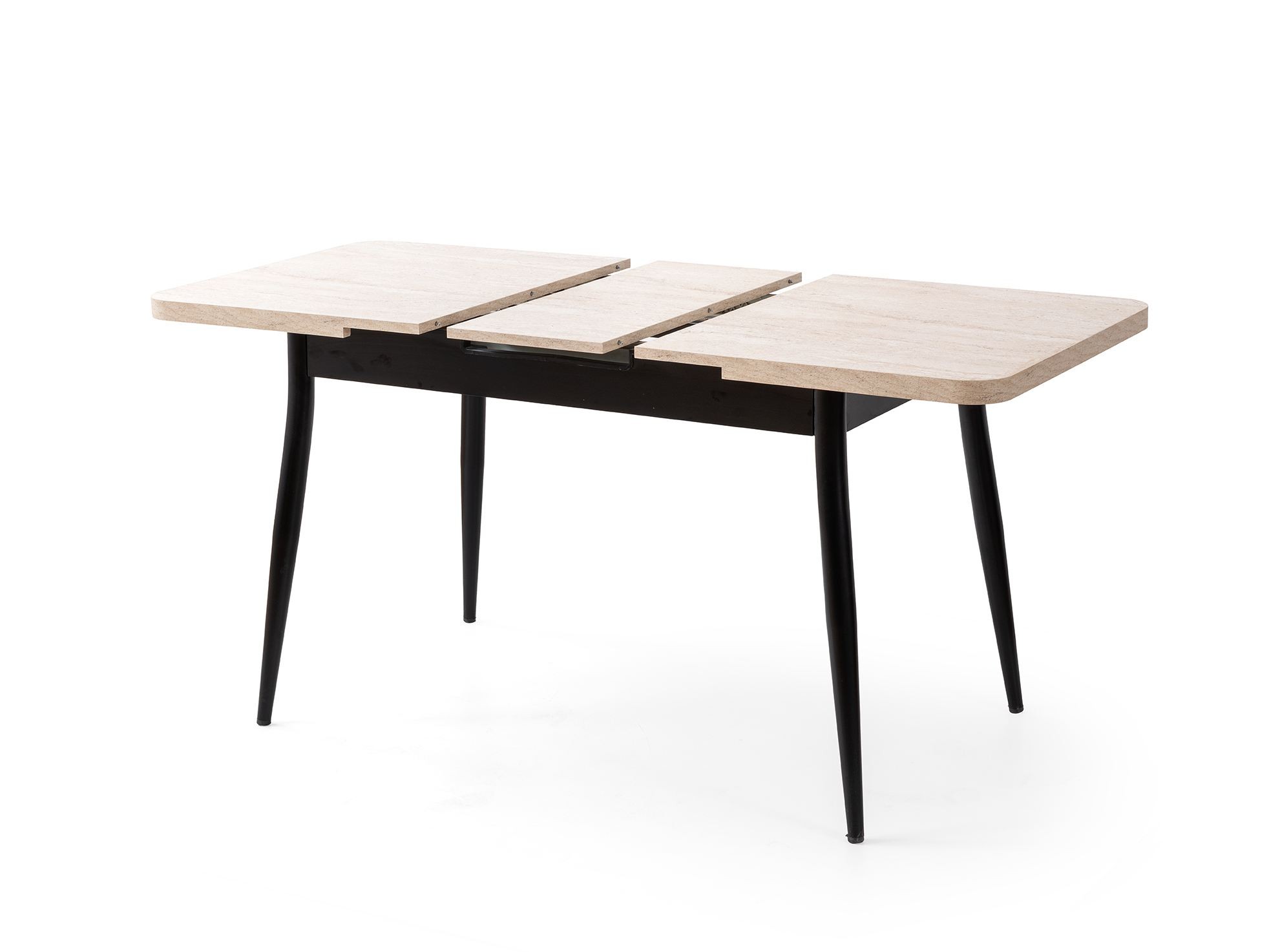 Masa dining Ay, 120 x 75 x 70 cm, travertin negru, PAL melaminat, capacitate 27 kg — imaginea 5