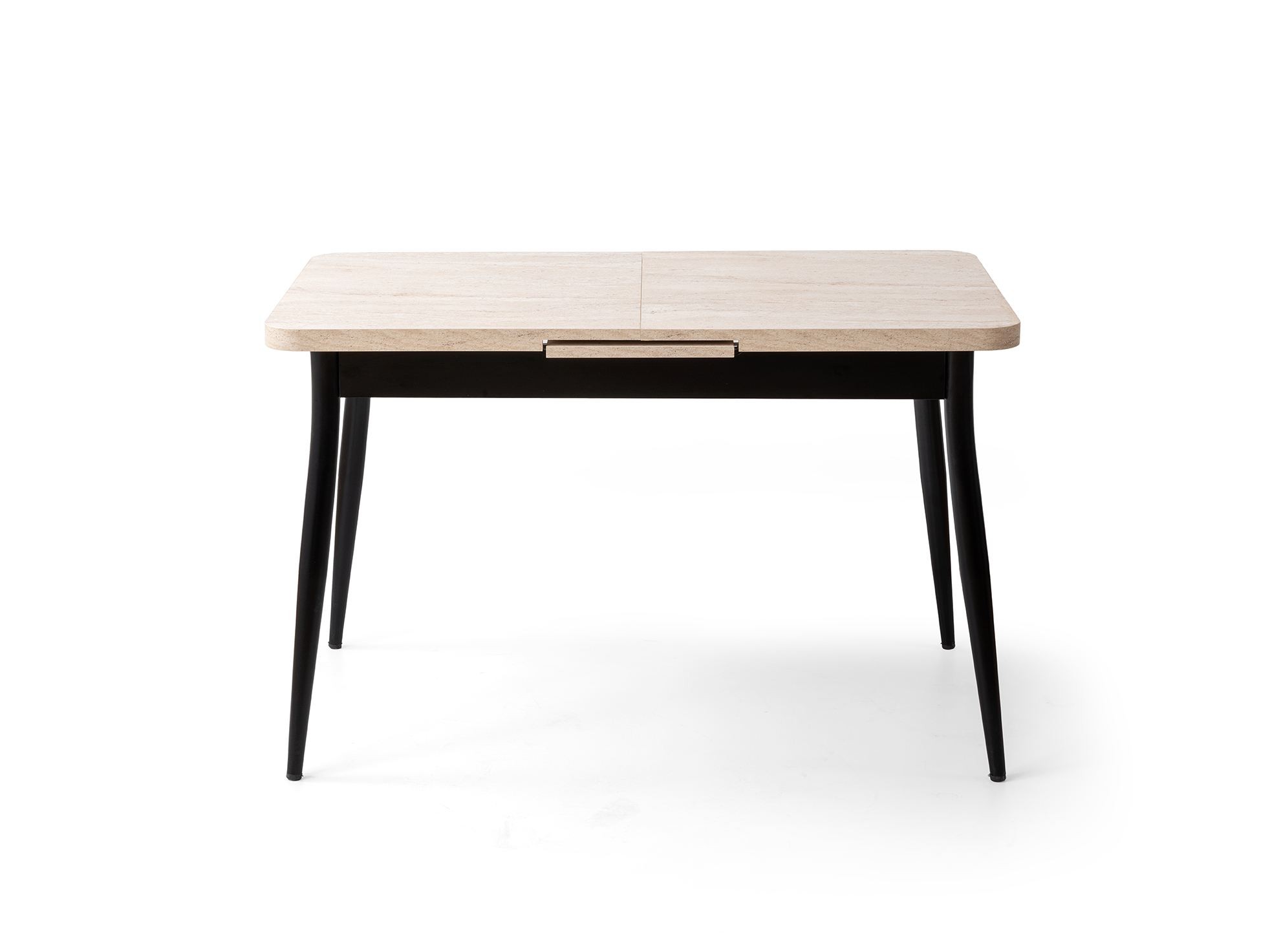 Masa dining Ay, 120 x 75 x 70 cm, travertin negru, PAL melaminat, capacitate 27 kg — imaginea 7