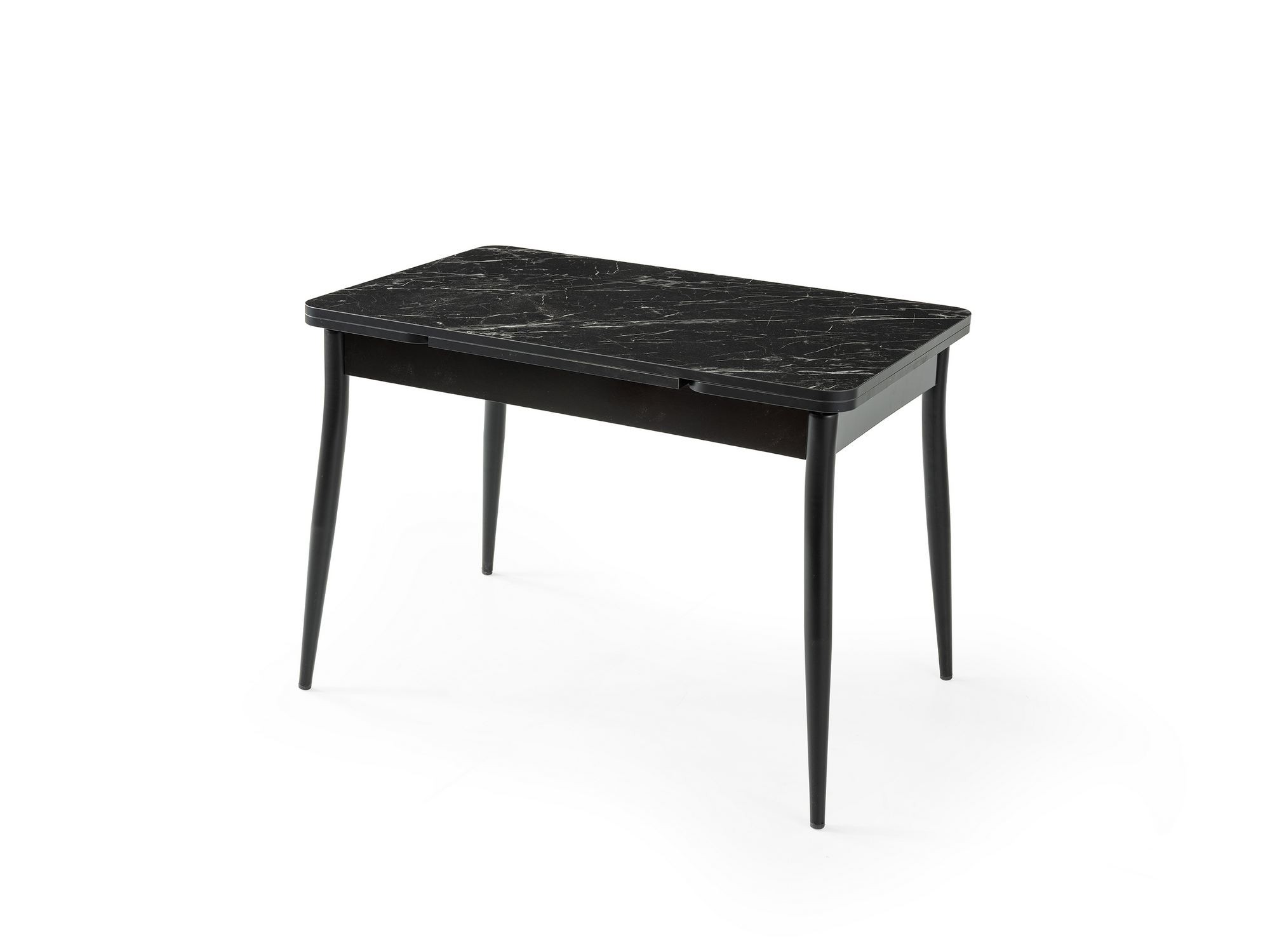 Masa dining Kent, 110 x 75 x 70 cm, negru marmura negru, PAL melaminat, capacitate 27 kg, negru marble / negru — imaginea 3