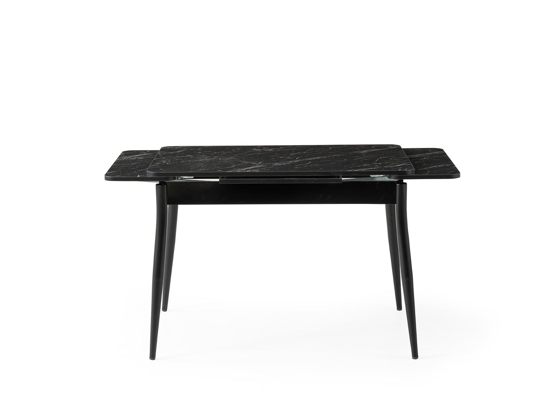 Masa dining Kent, 110 x 75 x 70 cm, negru marmura negru, PAL melaminat, capacitate 27 kg, negru marble / negru — imaginea 4