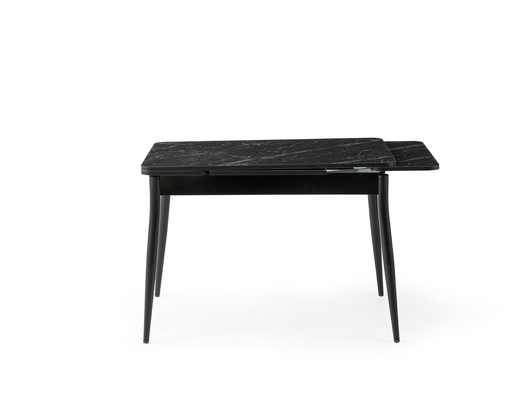 Masa dining Kent, 110 x 75 x 70 cm, negru marmura negru, PAL melaminat, capacitate 27 kg, negru marble / negru — imaginea 5