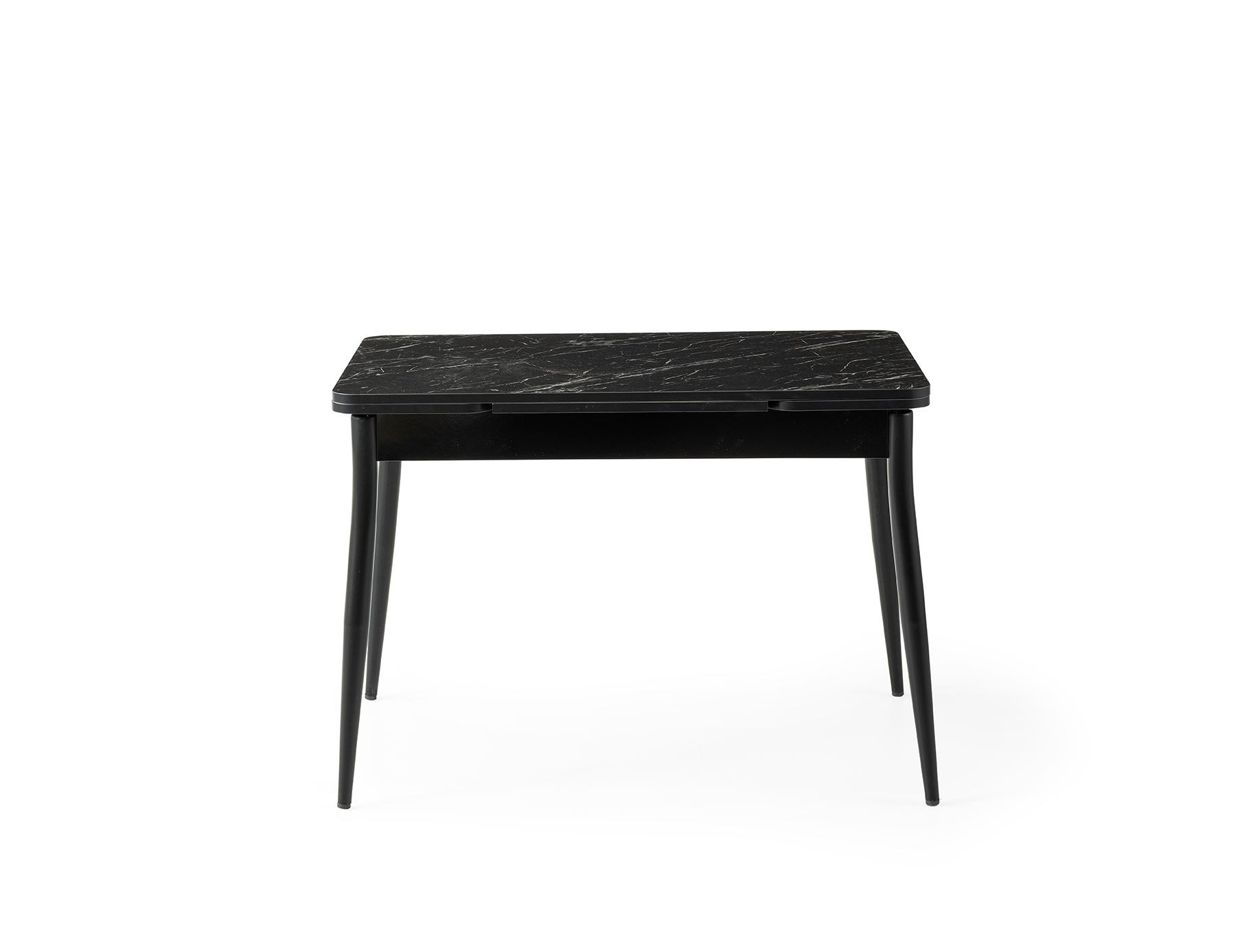 Masa dining Kent, 110 x 75 x 70 cm, negru marmura negru, PAL melaminat, capacitate 27 kg, negru marble / negru — imaginea 6