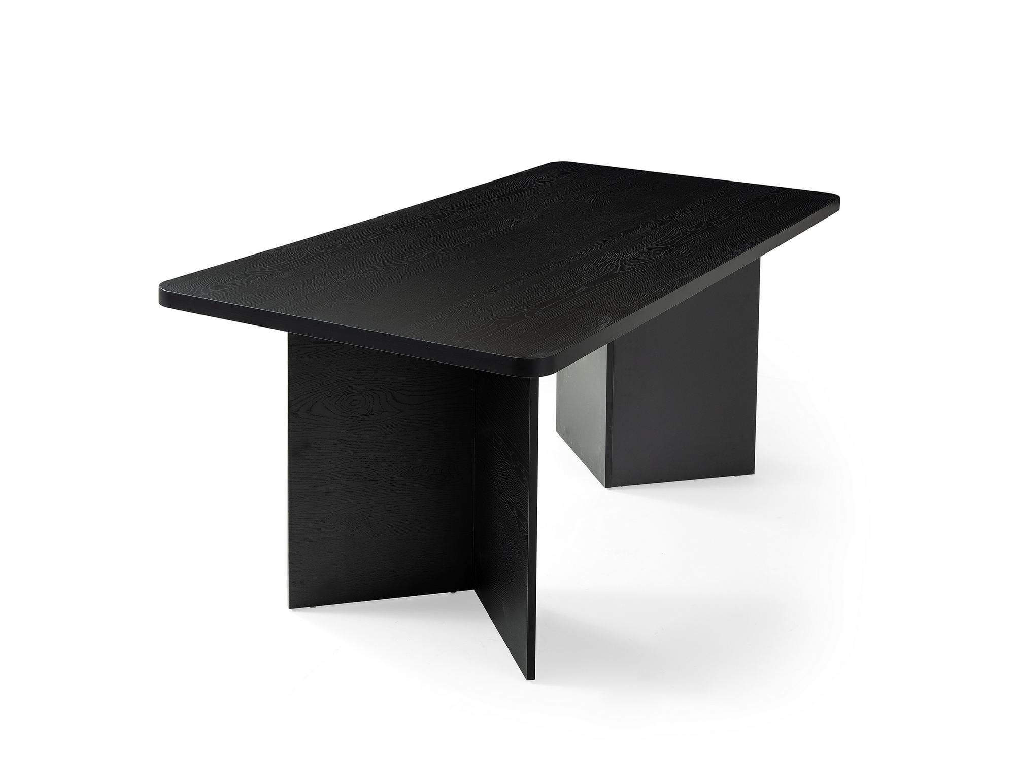 Masa dining Loft, 180 x 77 x 90 cm, lemn negru, PAL melaminat, capacitate 100 kg — imaginea 4