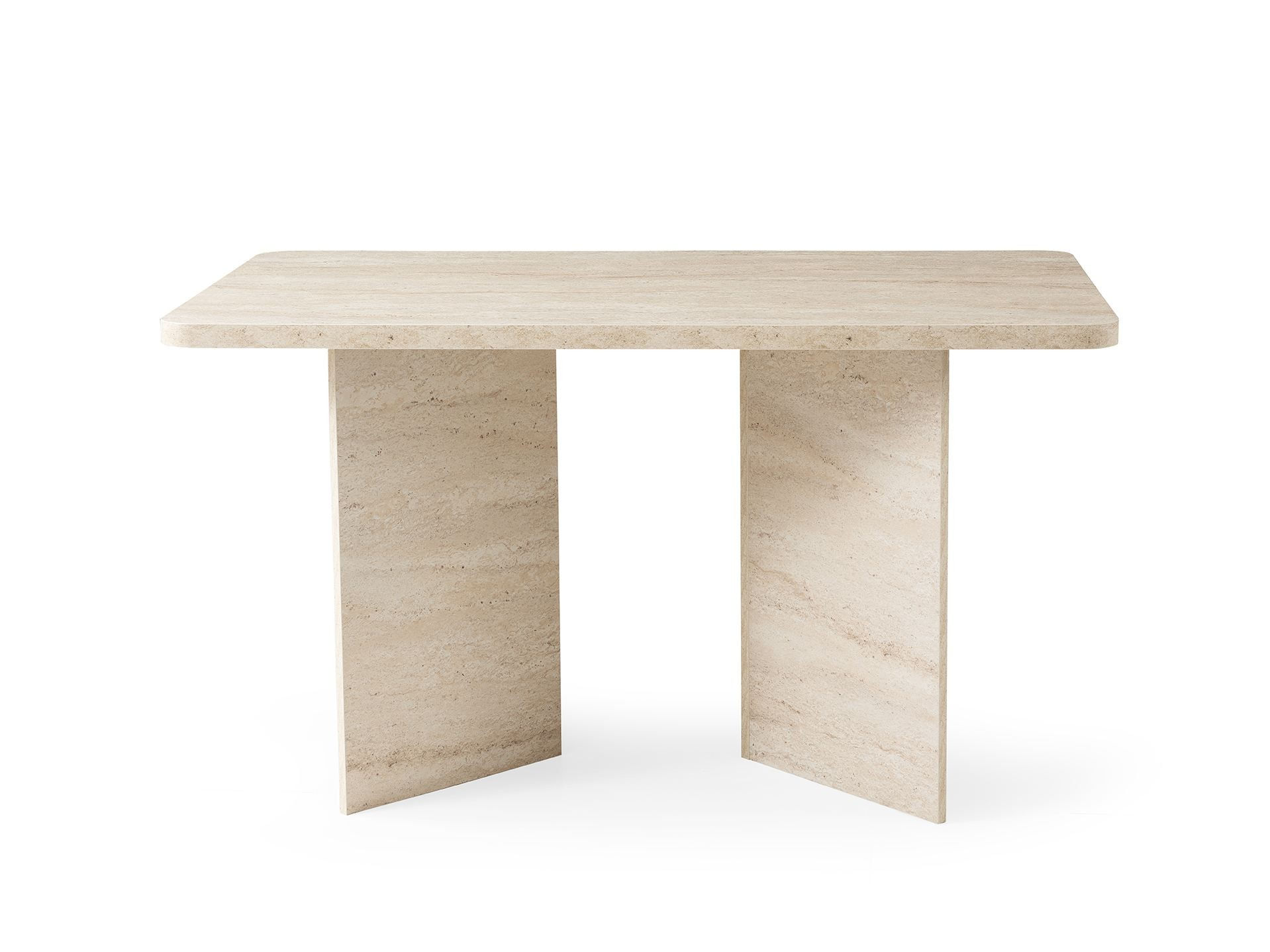 Masa dining Vera, 140 x 77 x 80 cm, PAL melaminat, capacitate 80 kg, travertin