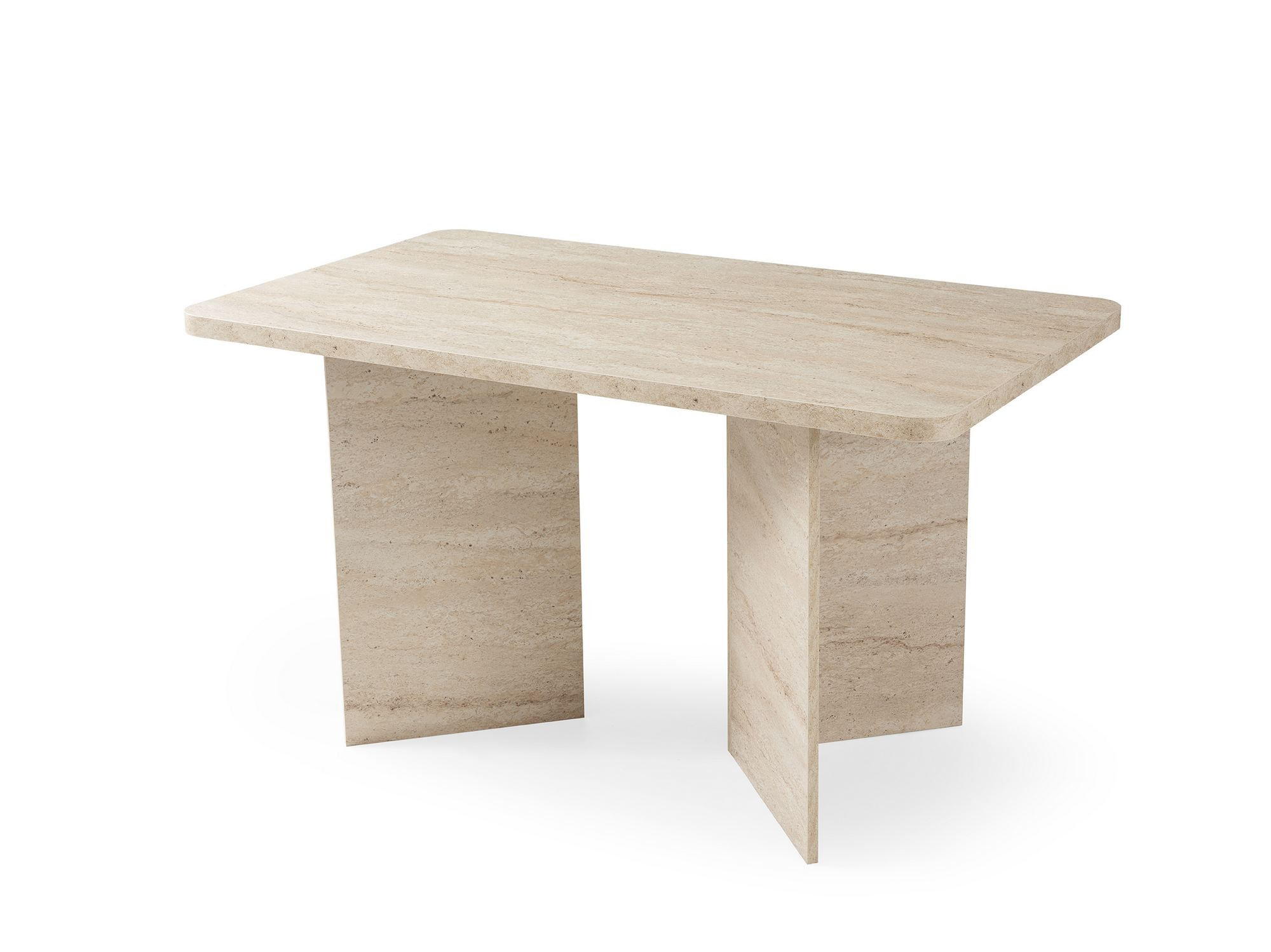 Masa dining Vera, 140 x 77 x 80 cm, PAL melaminat, capacitate 80 kg, travertin — imaginea 2