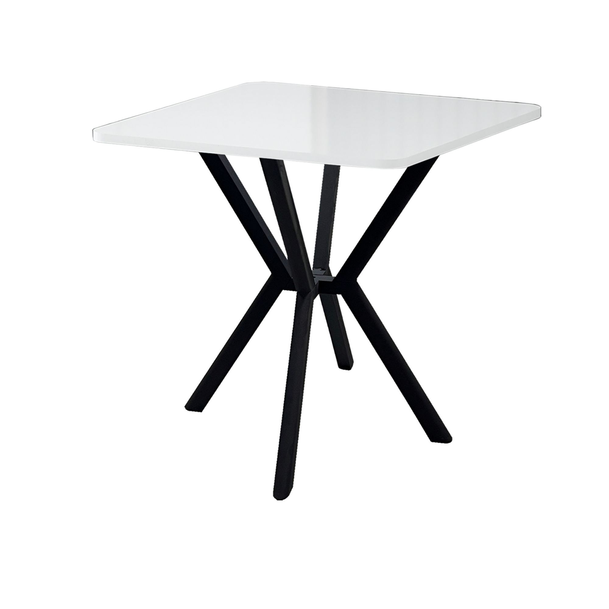 Masa dining Elma, 70 x 74 x 70 cm, PAL melaminat, alb — imaginea 2