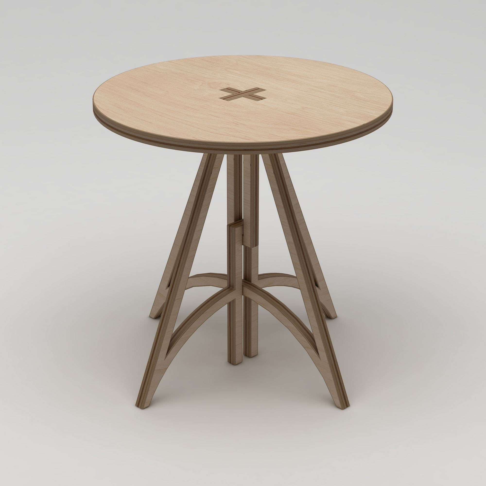 Masa dining Orbis, 75 x 75 x 75 cm, natural lemn, lemn, capacitate 75 kg — imaginea 2
